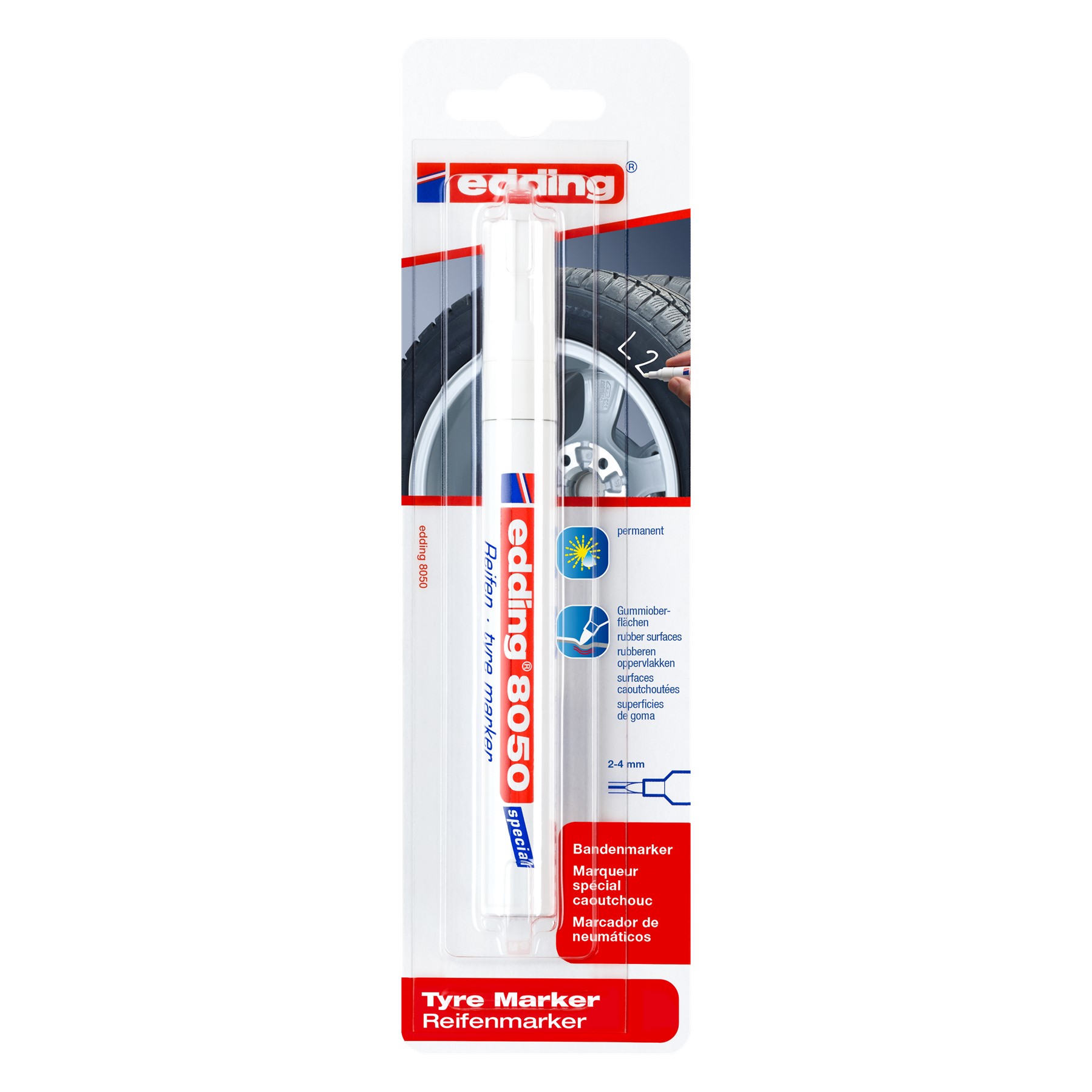 e-8050_1_white_4004764894734 Edding 8050/1 Reifen Marker
