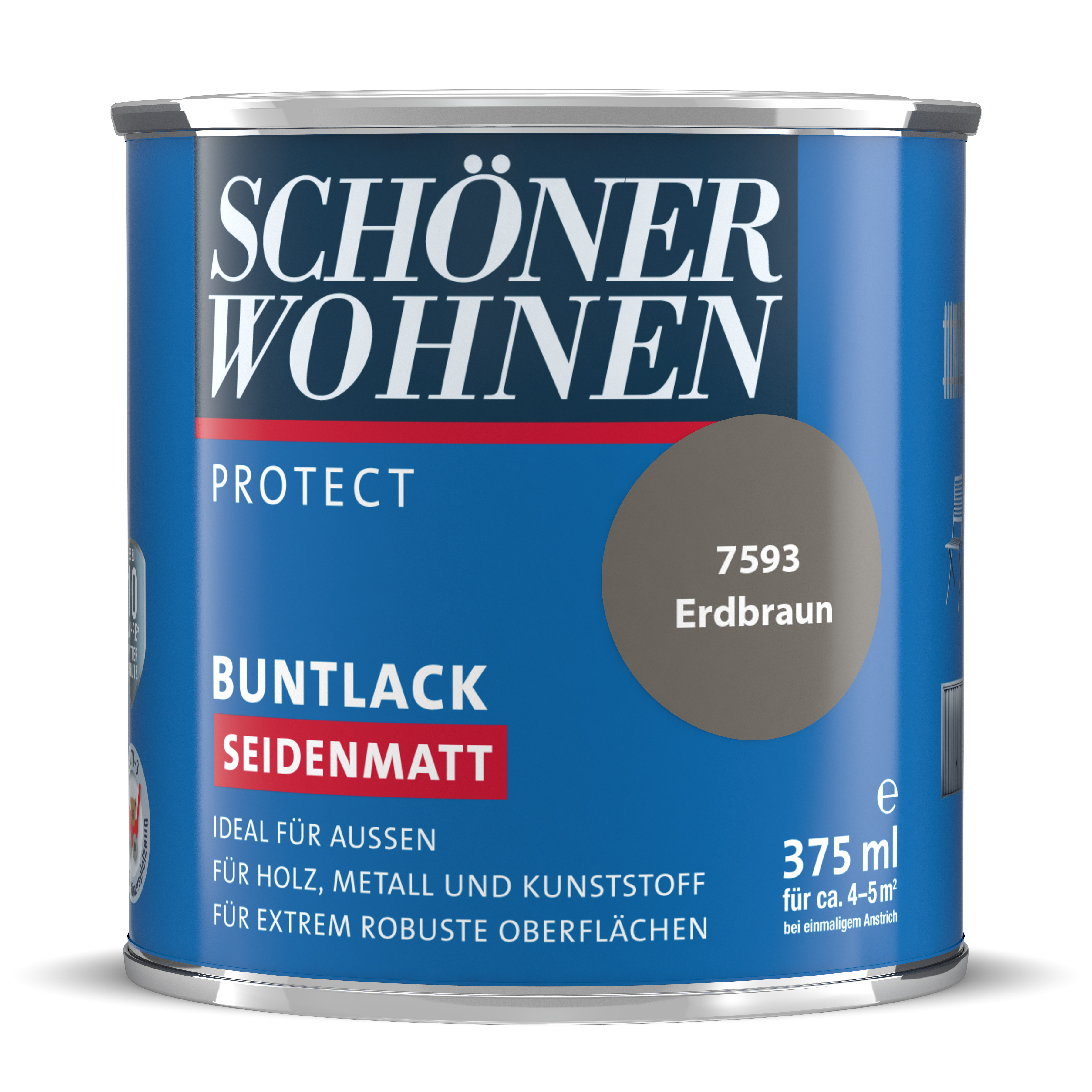 SW_2435-0375-7593 Schöner Wohnen Protect Buntlack, seidenmatt, erbraun