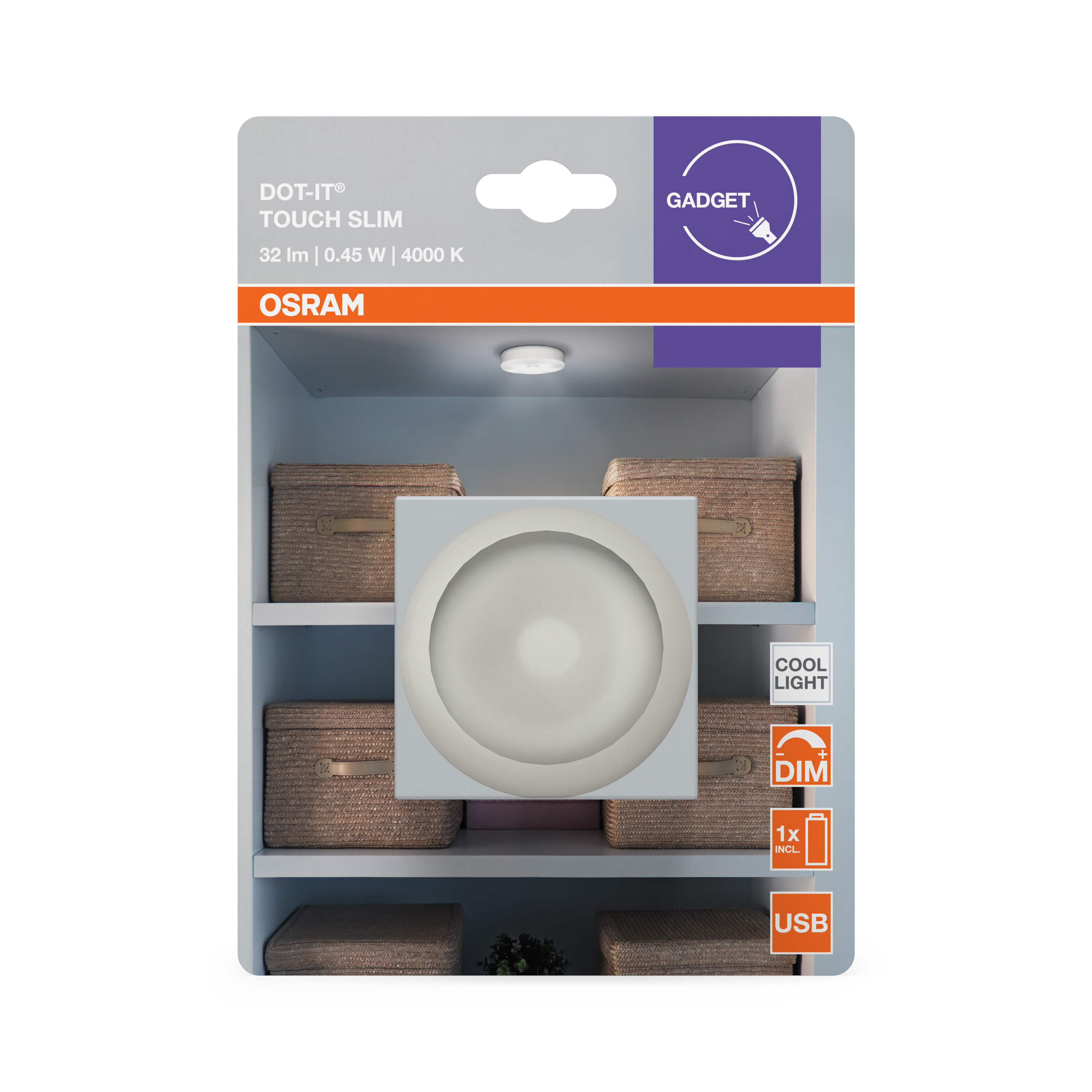Osram Handleuchte "DOT-it Touch Slim", weiß