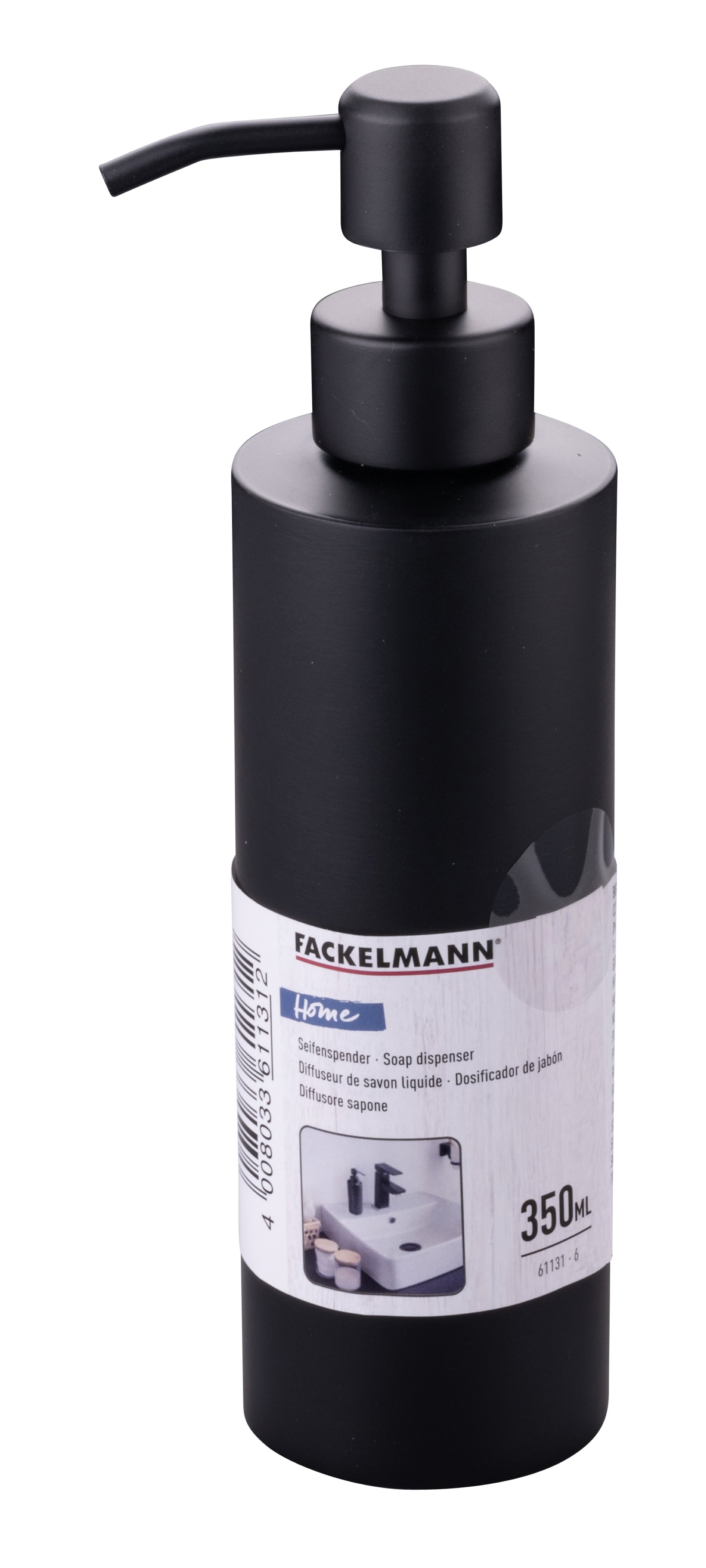 Fackelmann Seifenspender, schwarz