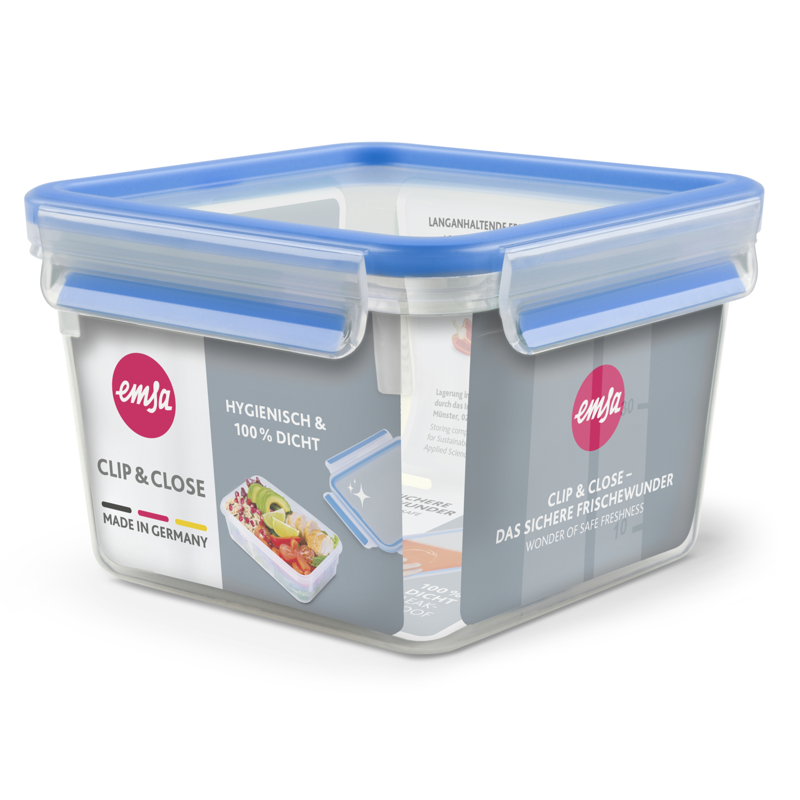 EMSA Clip & Close Frischhaltedose 1,75 L, quadratisch EMSA Clip & Close Frischhaltedose 1,75 L, quadratisch