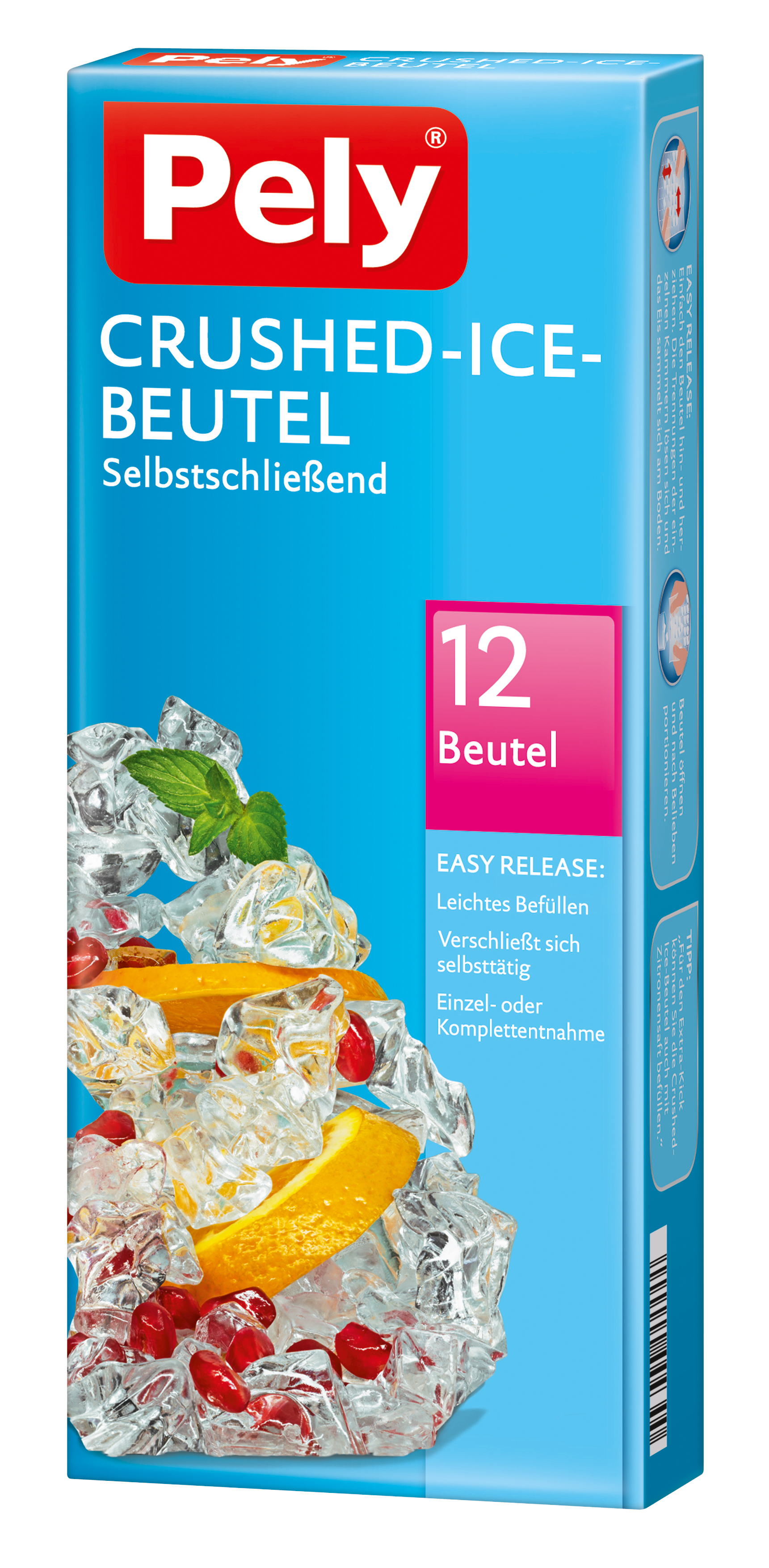 Pely® Crushed-Ice-Beutel, selbstschließend, 12 Beutel