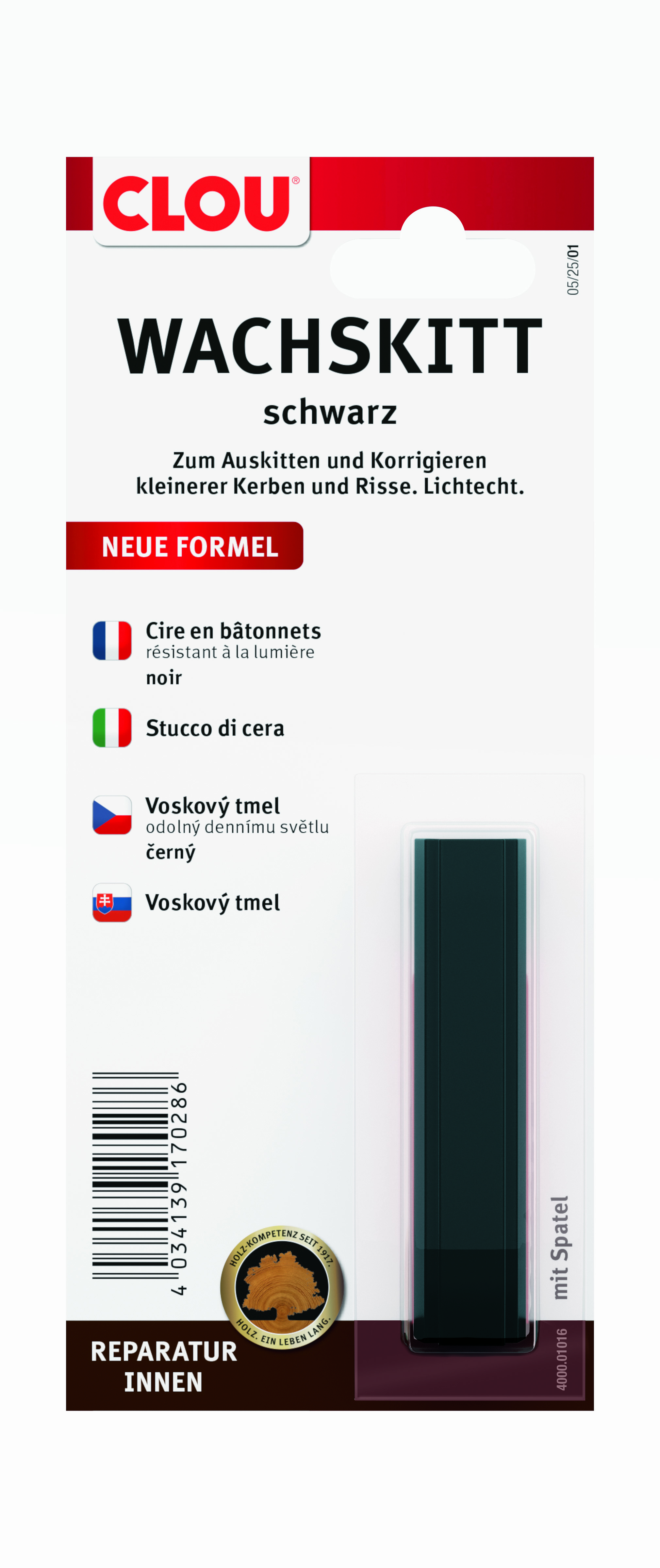 Clou Wachskitt, Schwarz