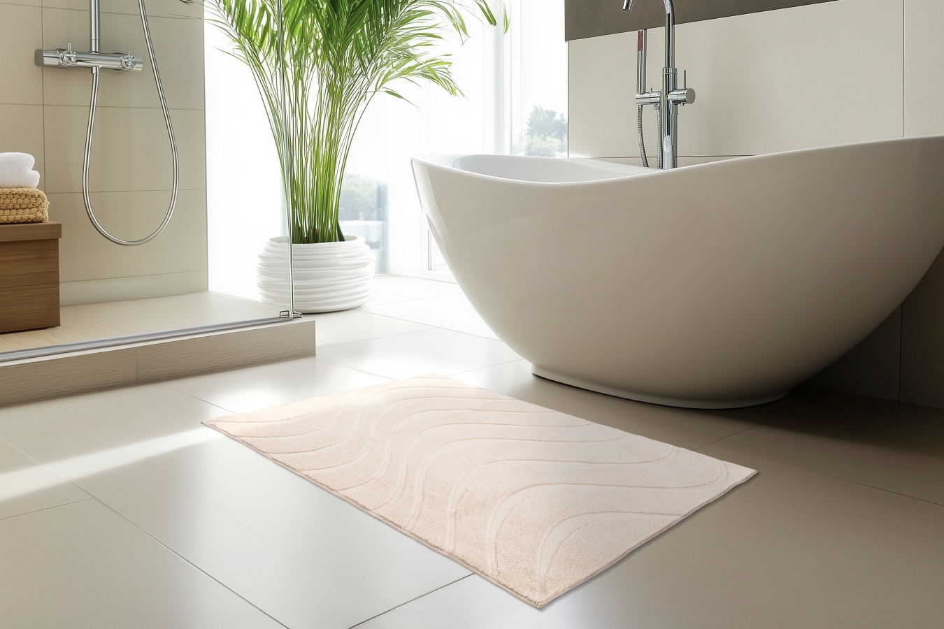 Lalee Badteppich Lina beige, 40 x 60 cm Lalee Badteppich Lina beige, 40 x 60 cm