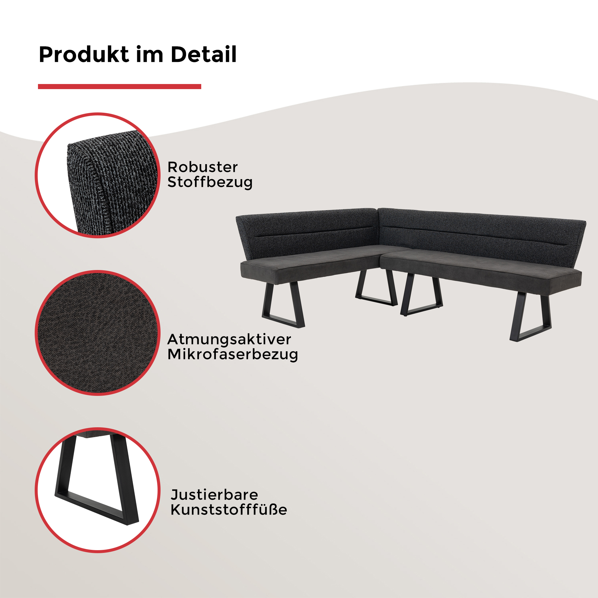 Duo Collection Alena Eckbank, umstellbar