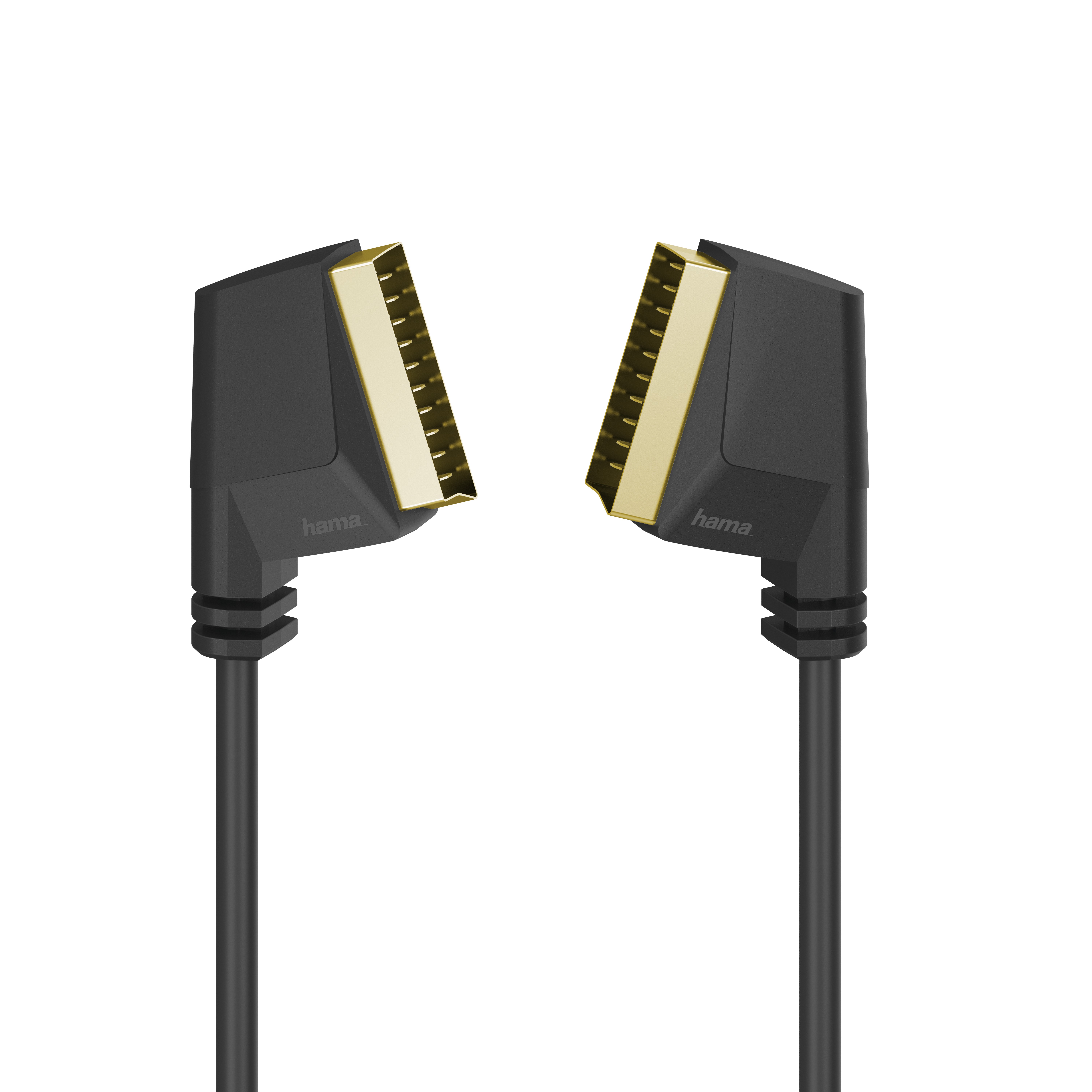 812916 Hama Scart-Vverbindungskabel, Stecker, vergoldet, 1,5M