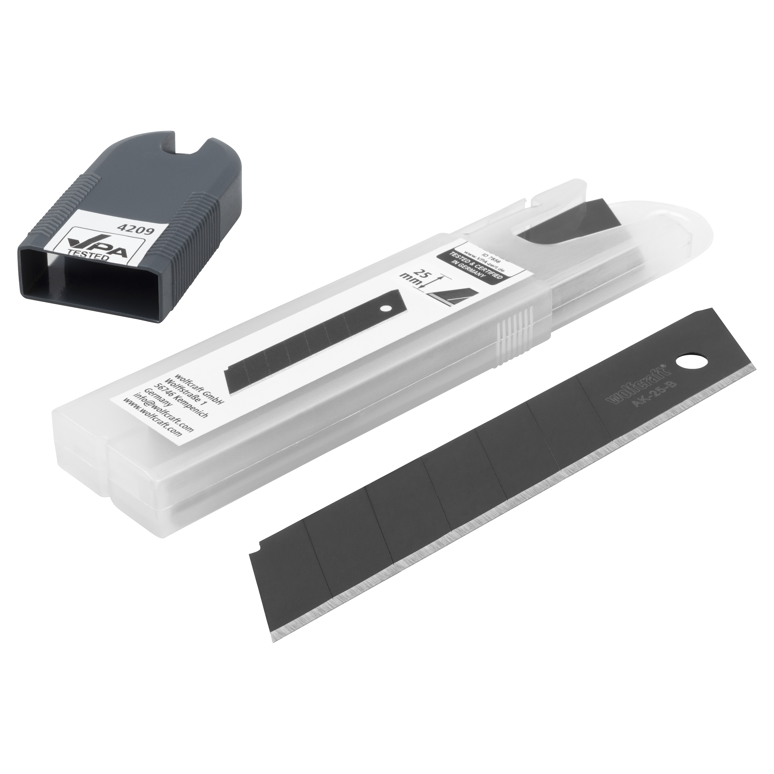 wolfcraft Abbrechklingen Pro-Sharp 25 mm, schwarz