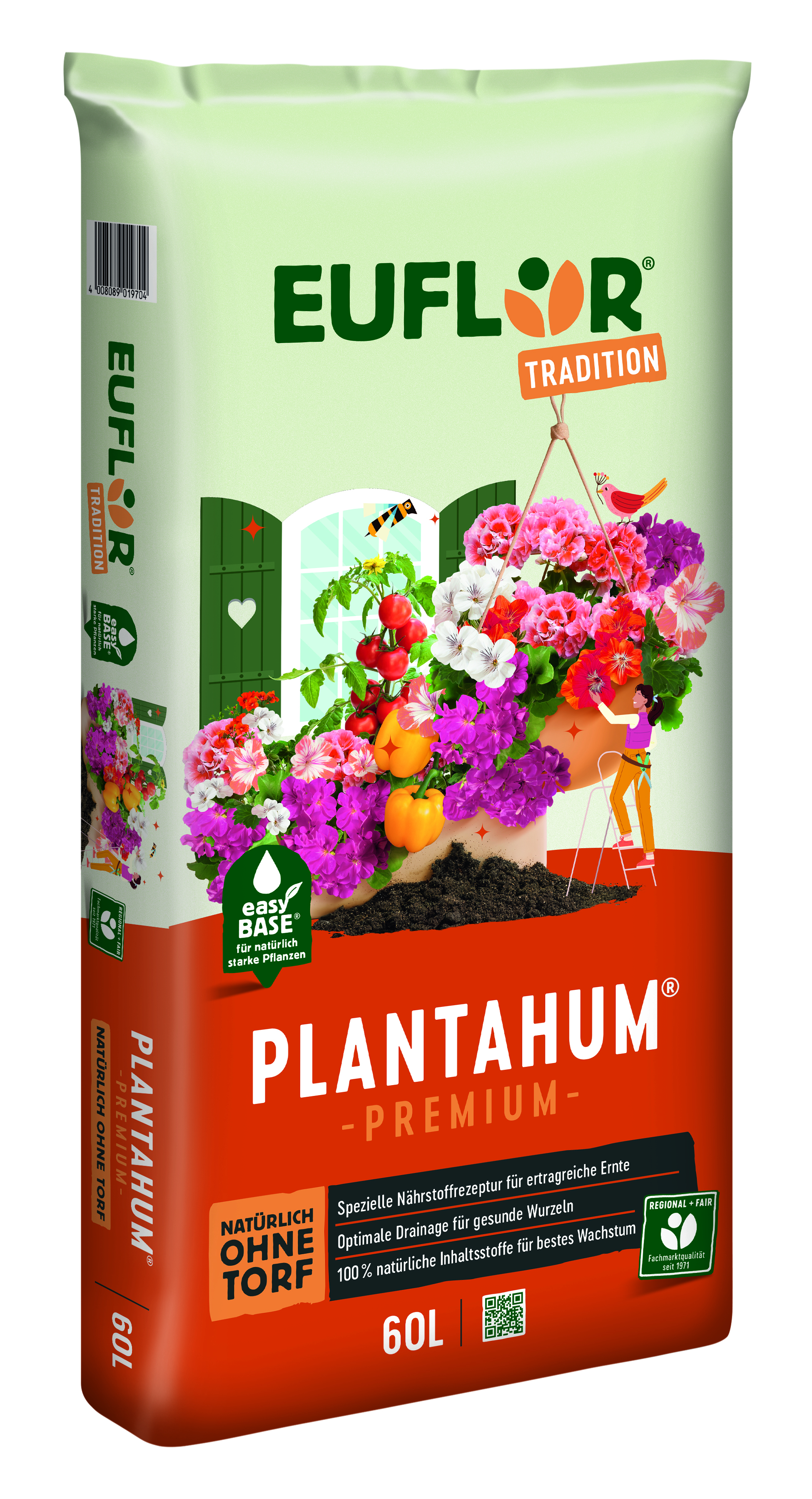 Euflor Tradition Plantahum Premium torffrei, 60l