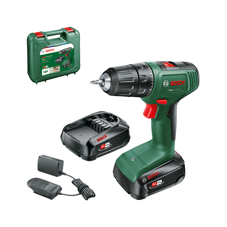 Bosch Akku-Bohrschrauber EasyDrill 18V-40, inkl. 2x Akku