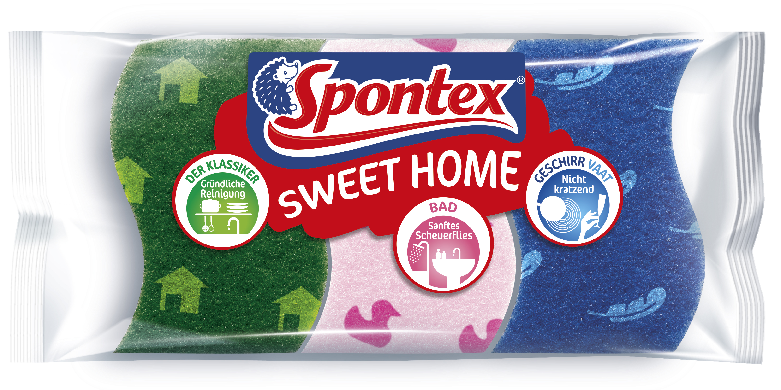 655219_19500017 SPONTEX SCHWAMMSET "SWEET HOME" 3ER