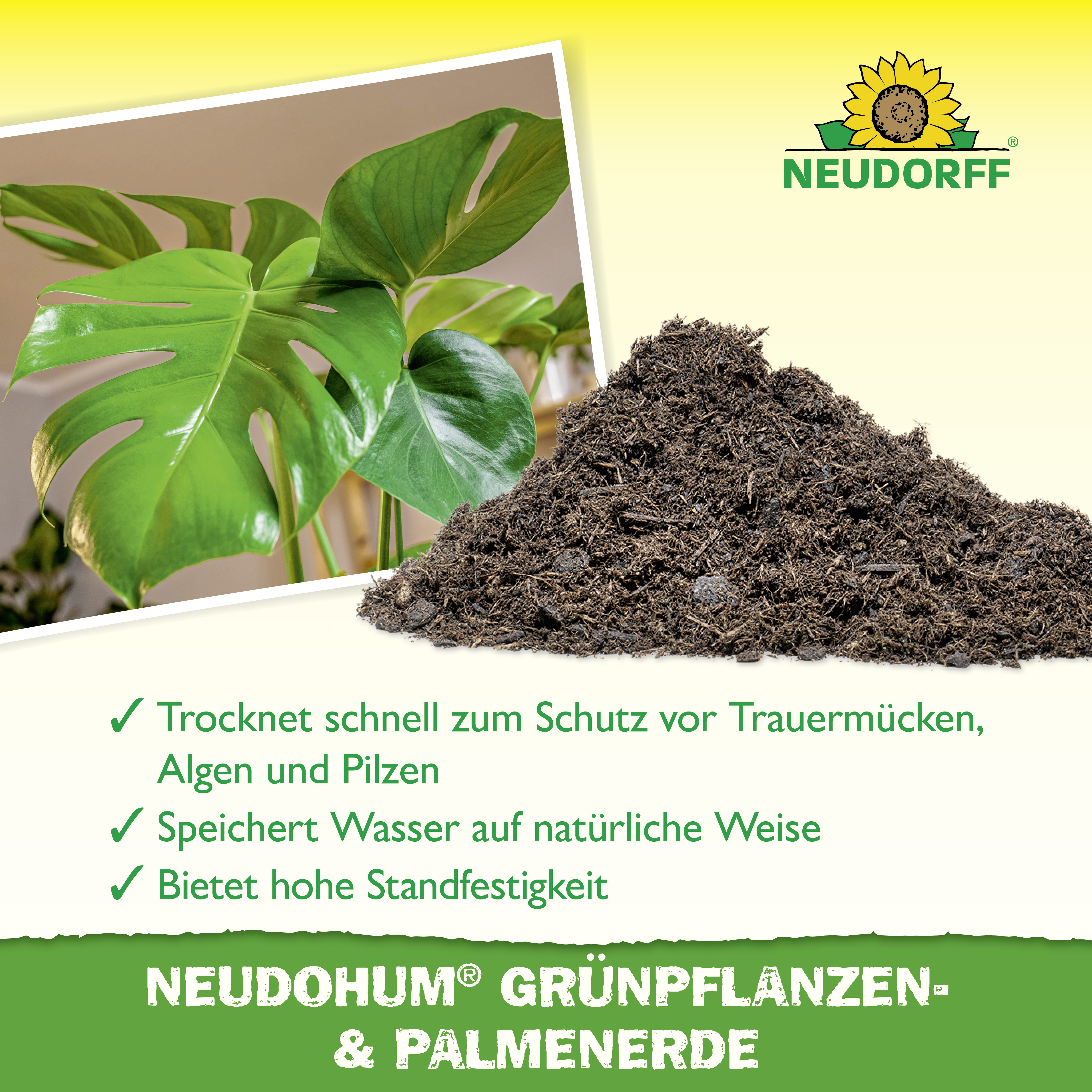 Neudorff NeudoHum Grünpflanzen- & PalmenErde, 20 L