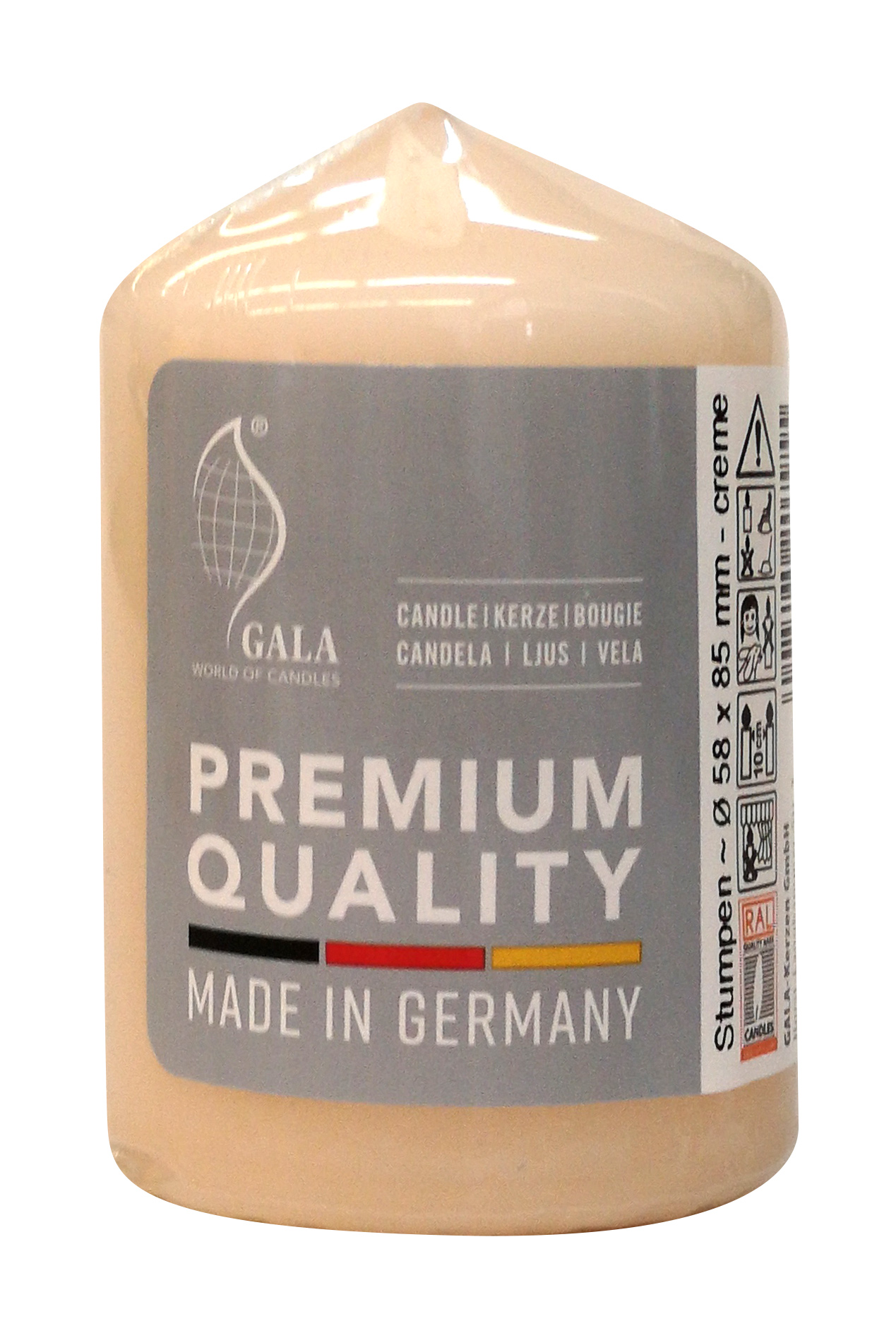 GALA STUMPENKERZE S 60/85 CREME       