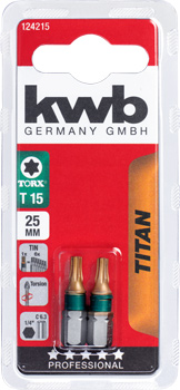 124215-300 Kwb Schraubendreherbit Titan, 25 mm