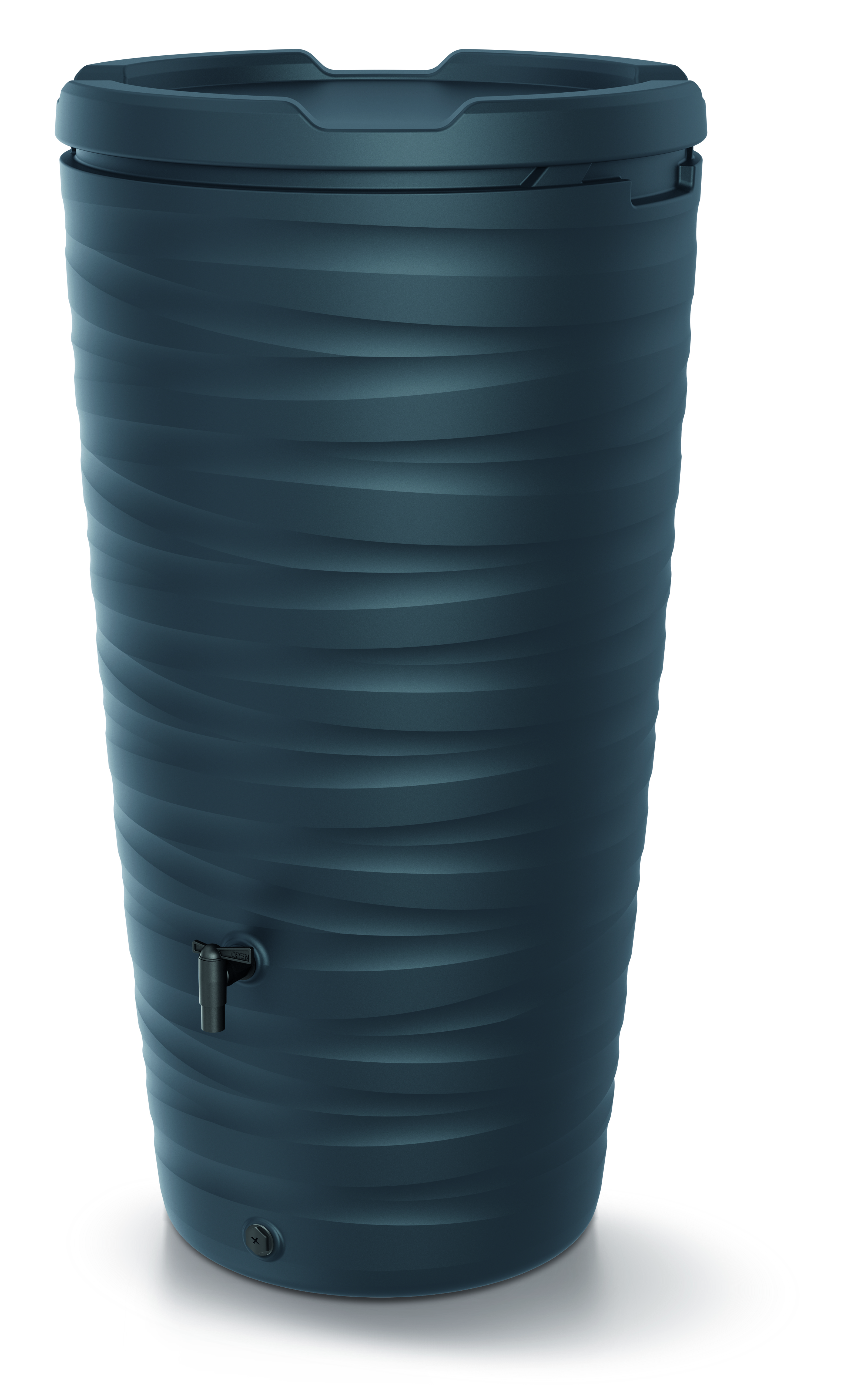 Prosperplast Regentonne Maze, anthrazit, mit Wasserhahn und Pflanzschale