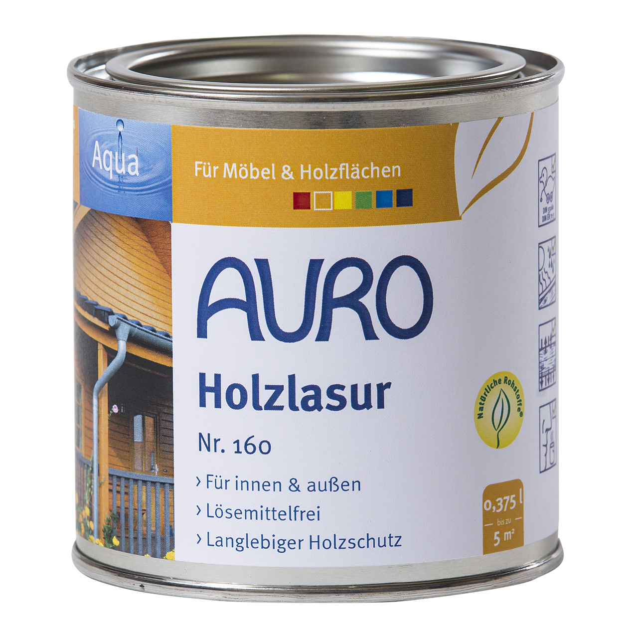 Auro Holzlasur Nr. 160 palisander, 0,375ml