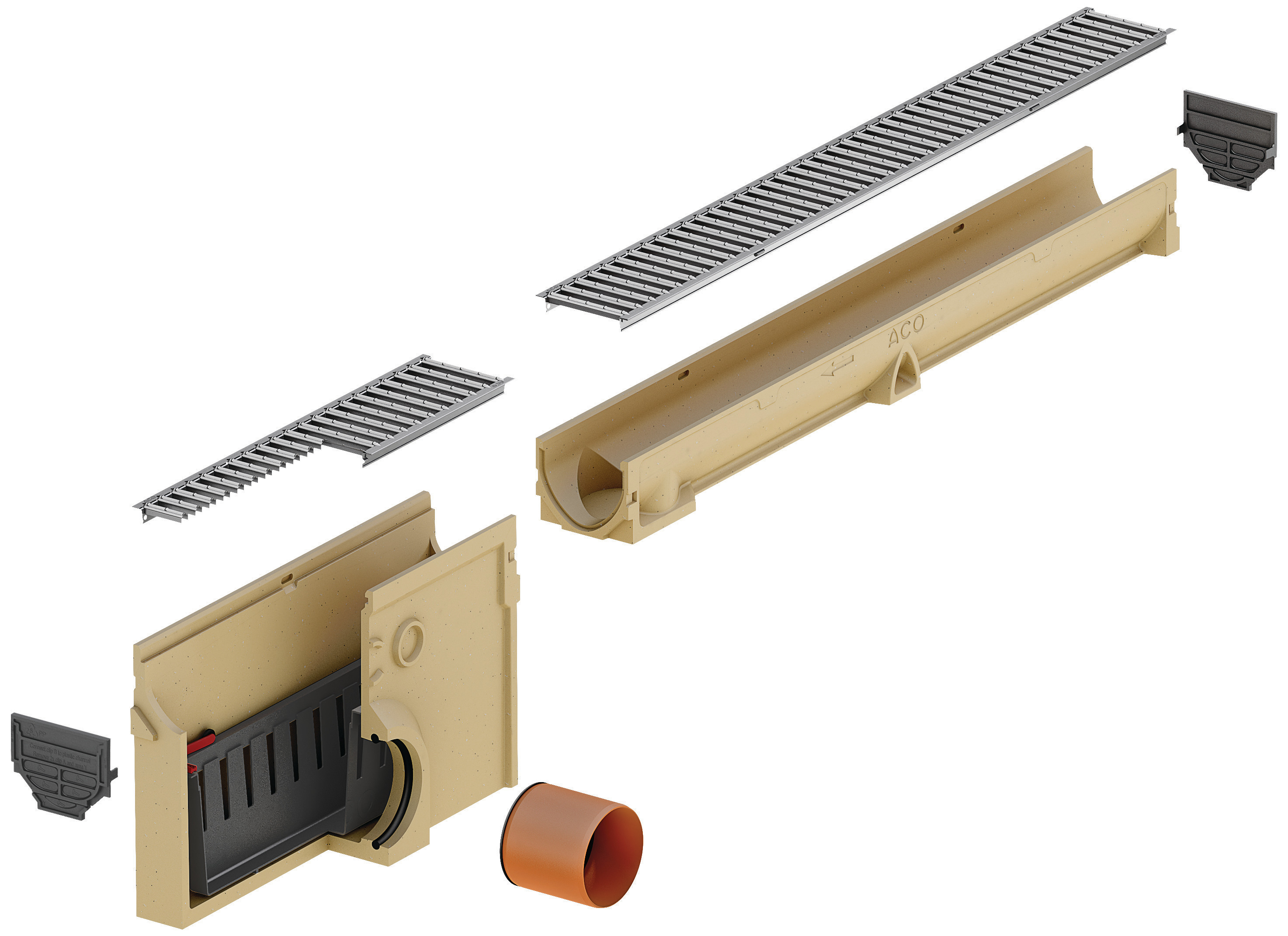 ACO Self Standardline Einlaufkasten mit Stegrost