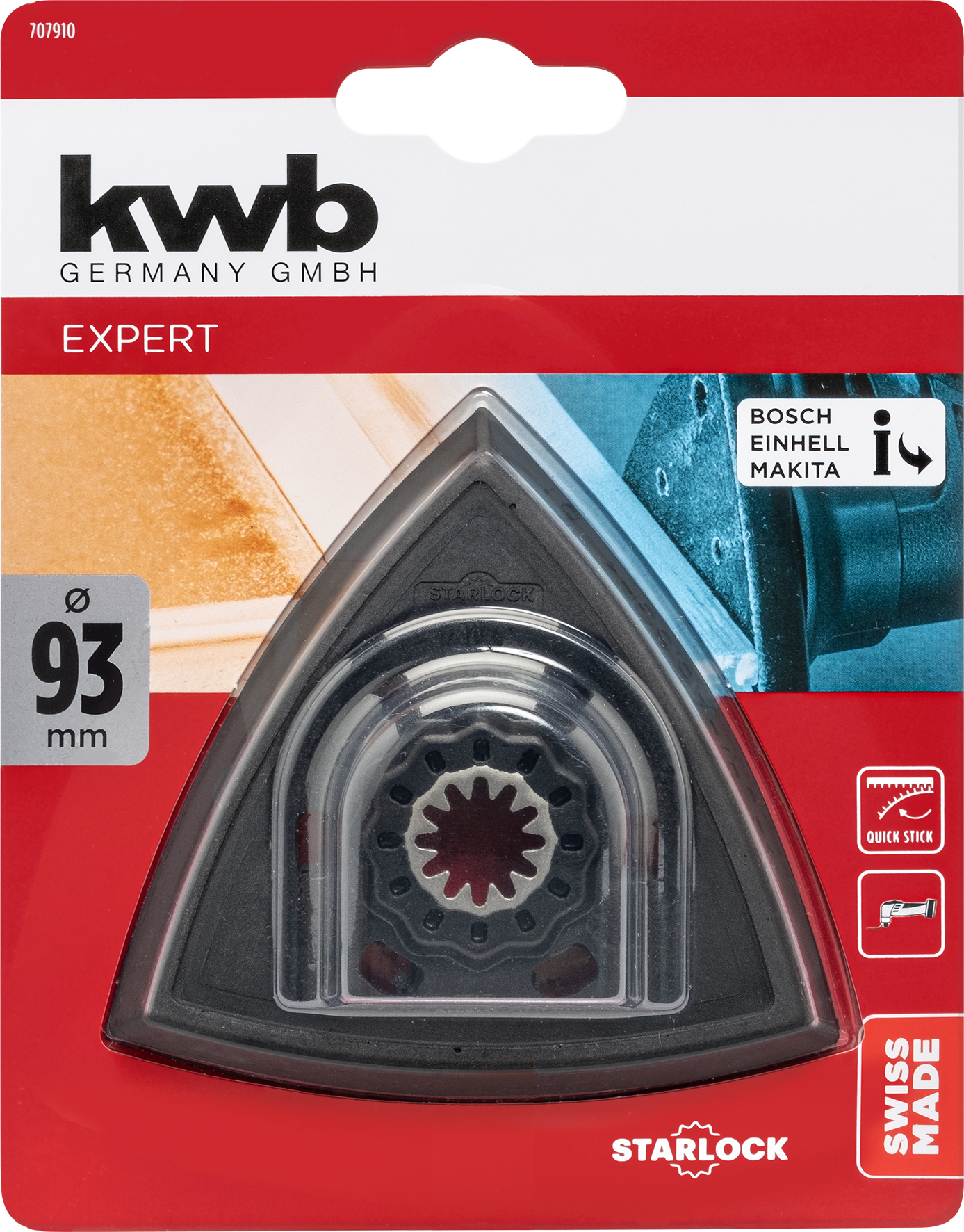 Kwb Schleifplatte Quickstick, 93 mm Kwb Schleifplatte Quickstick, 93 mm