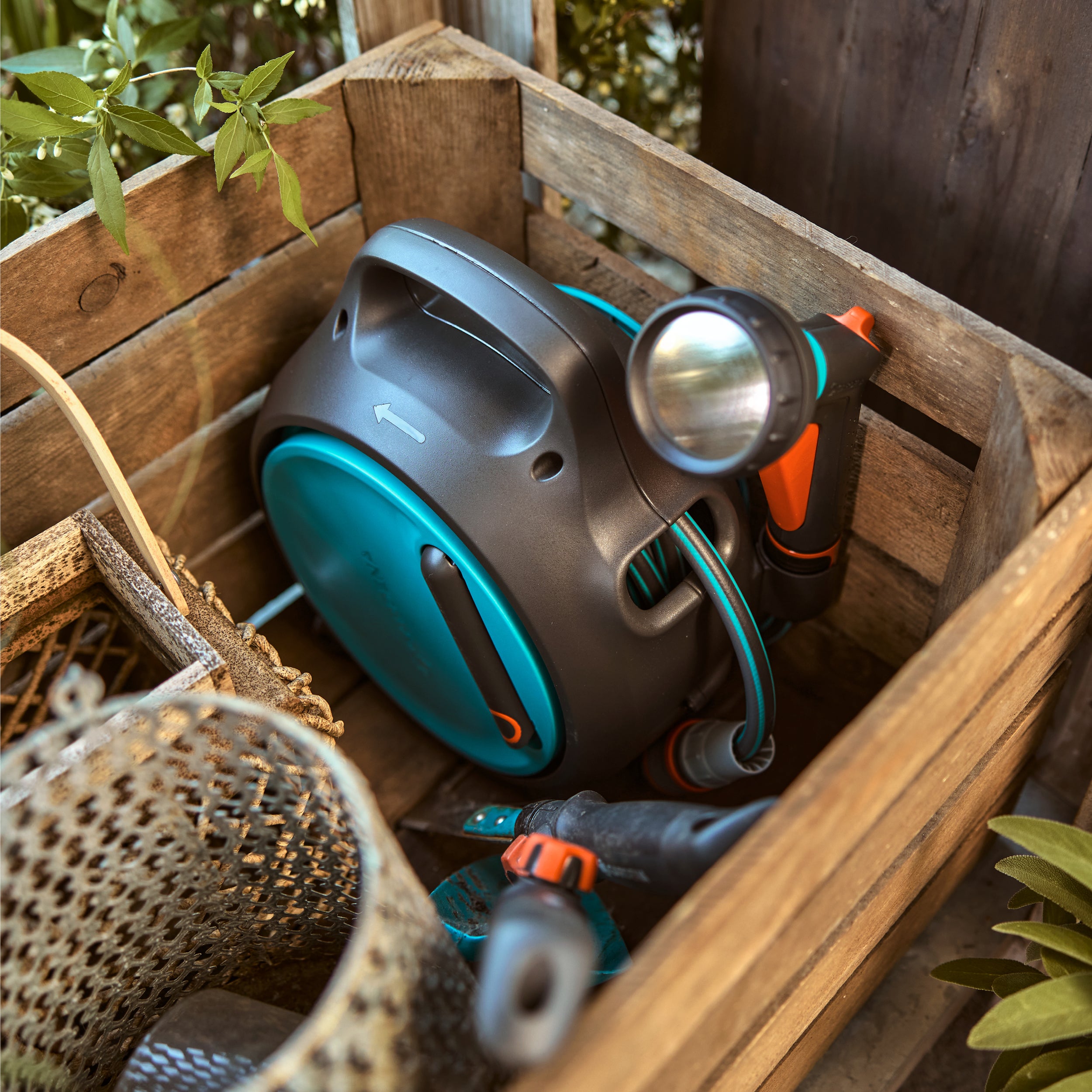 Gardena Mobile Schlauchbox Move, 10 m + 1,5 m