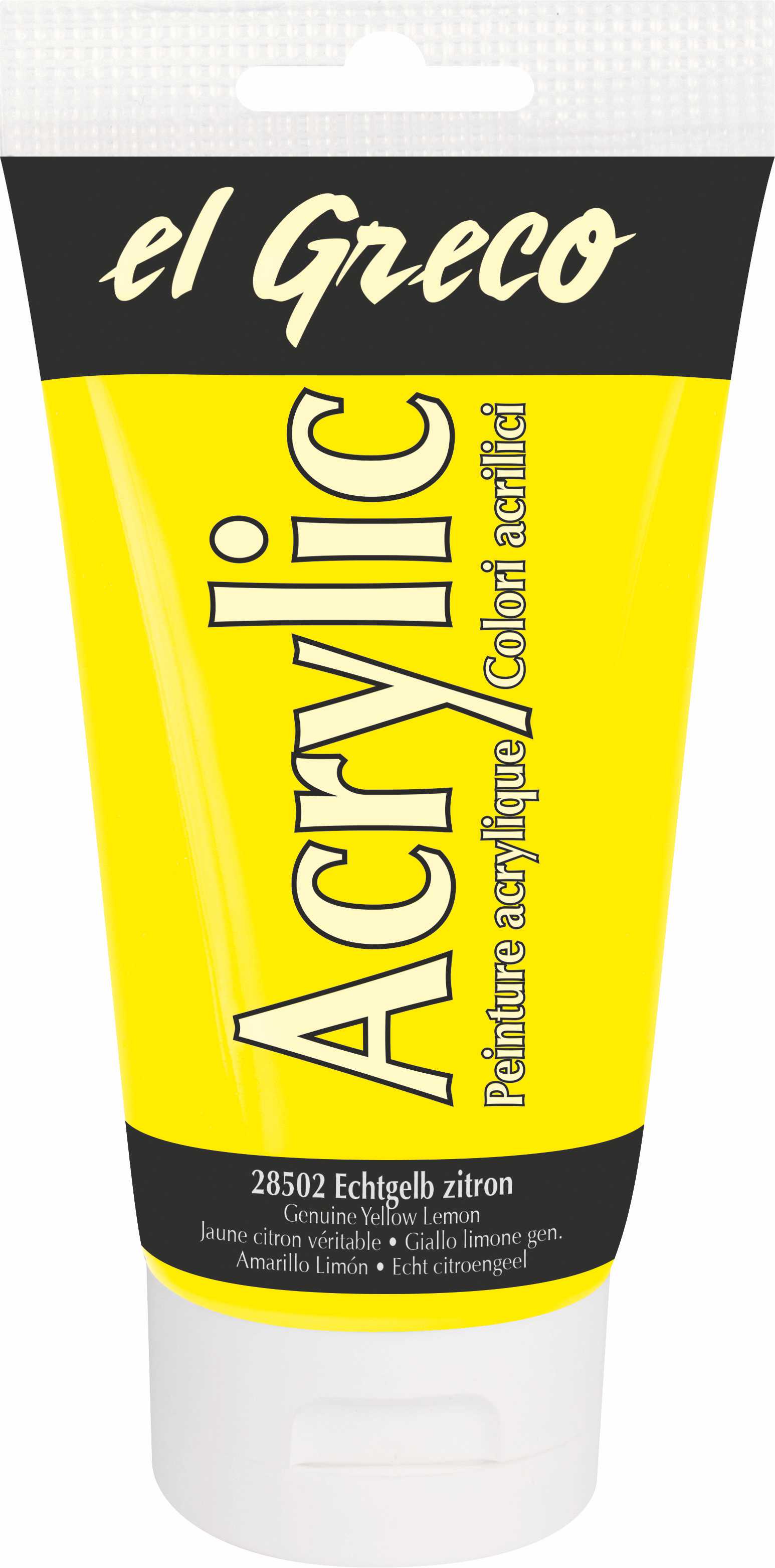 28502_KREUL_elGrecoAcrylic_EchtgelbZitron_150ml_RGB Acrylic