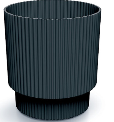 Prosperplast Blumentopf Milly Round, Ø 12,8 cm, anthrazit