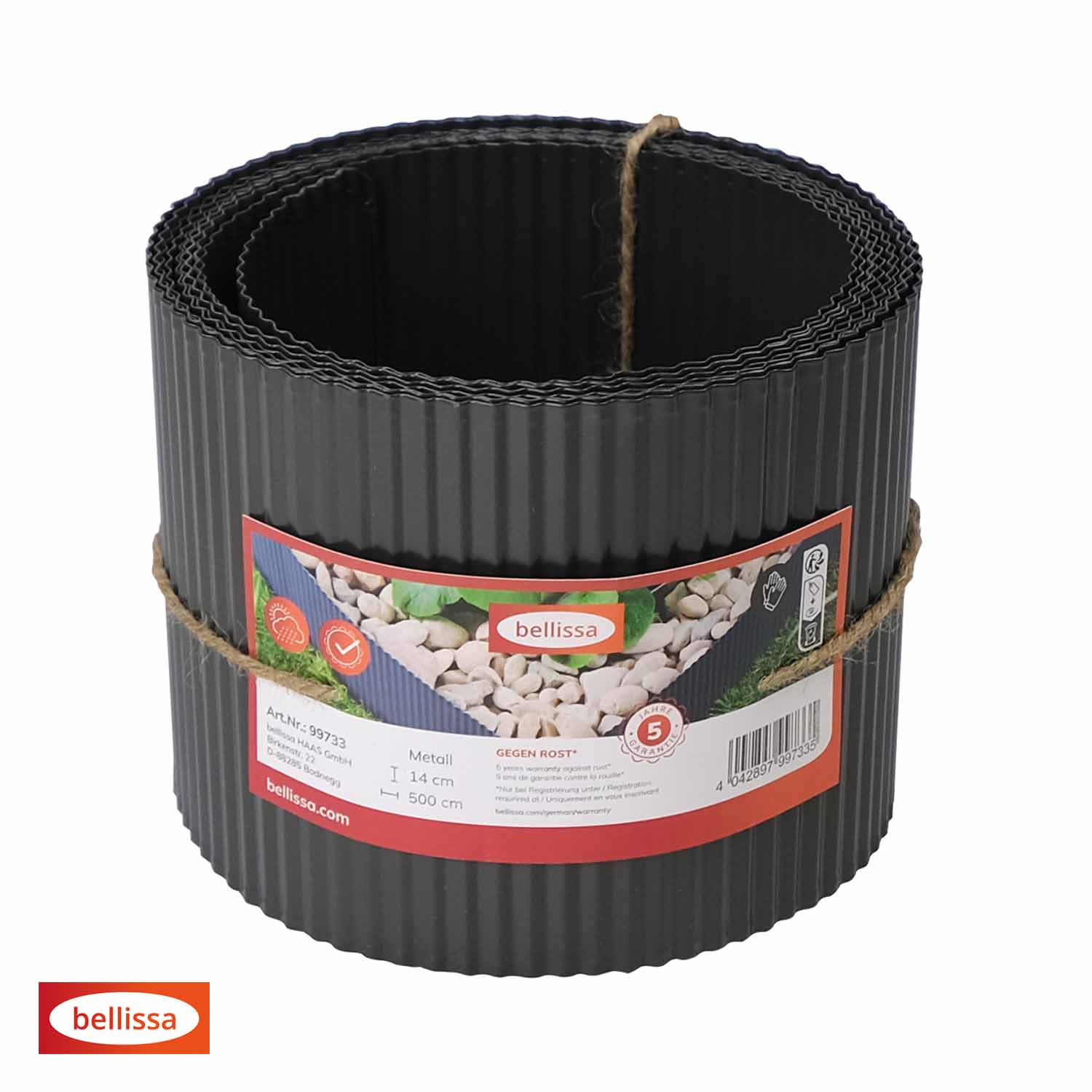 Bellissa Rasenkantenband kleine Welle anthrazit 14 Bellissa Rasenkantenband kleine Welle anthrazit 14