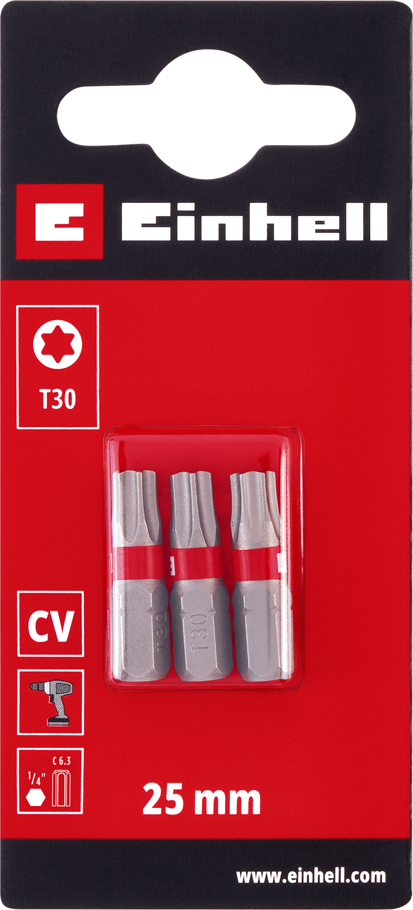 Einhell Standard-Bits, 25 mm, T30