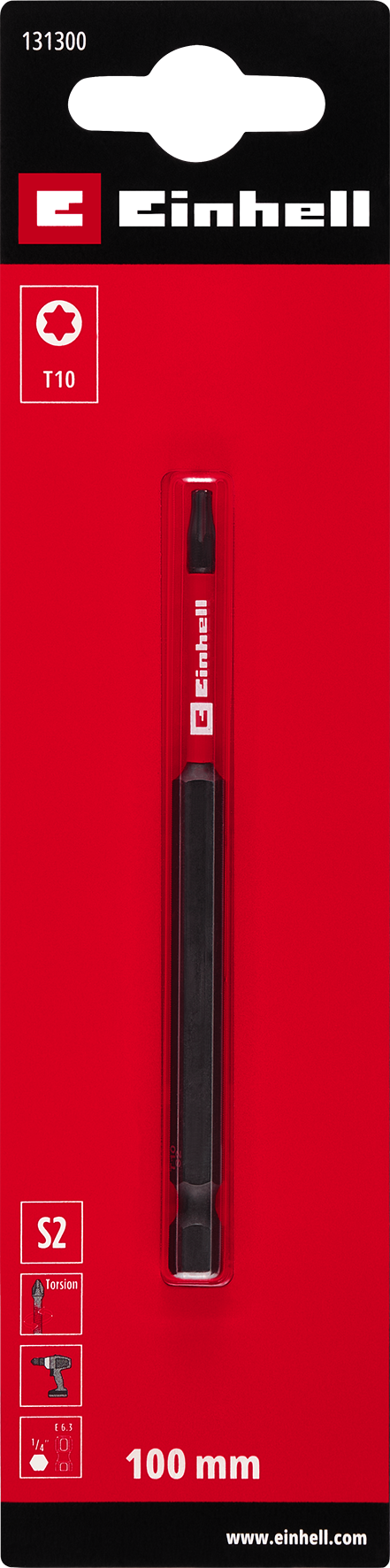 Einhell Impact-Bit Torsion, 100 mm, T10 S2 Einhell Impact-Bit Torsion, 100 mm, T10 S2