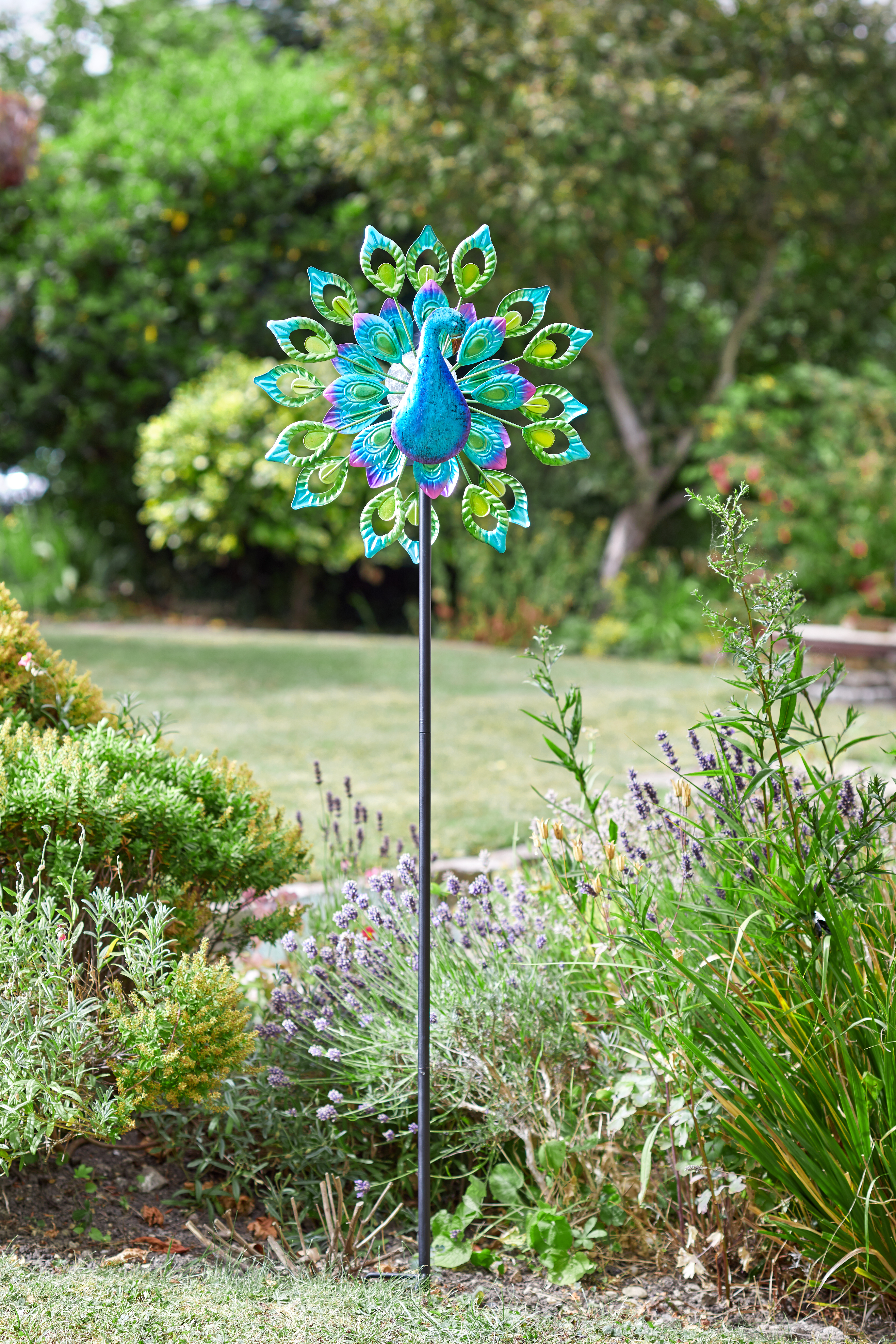 Smart Garden Windrad Pfau + Solarkugel, 130 x 38 cm Smart Garden Windrad Pfau + Solarkugel, 130 x 38 cm