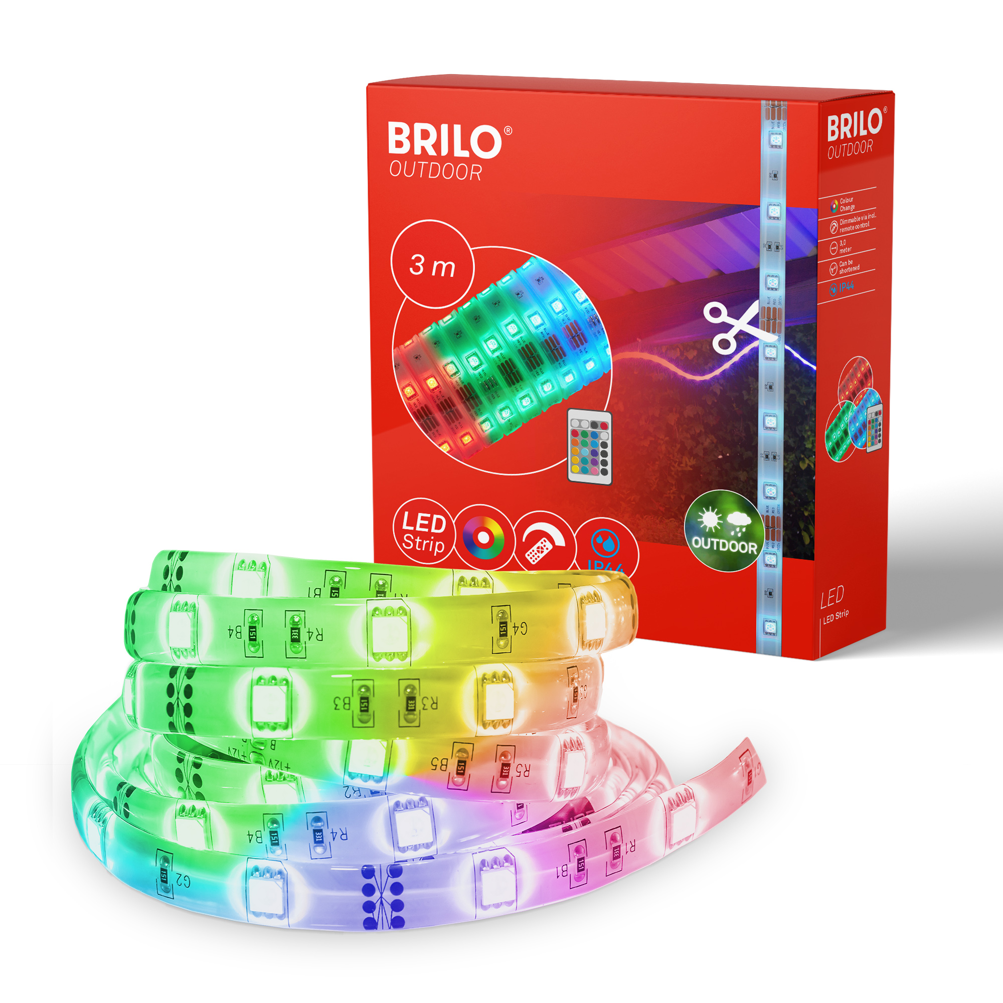 Briloner RGB LED Band, 300 cm, weiß Briloner RGB LED Band, 300 cm, weiß