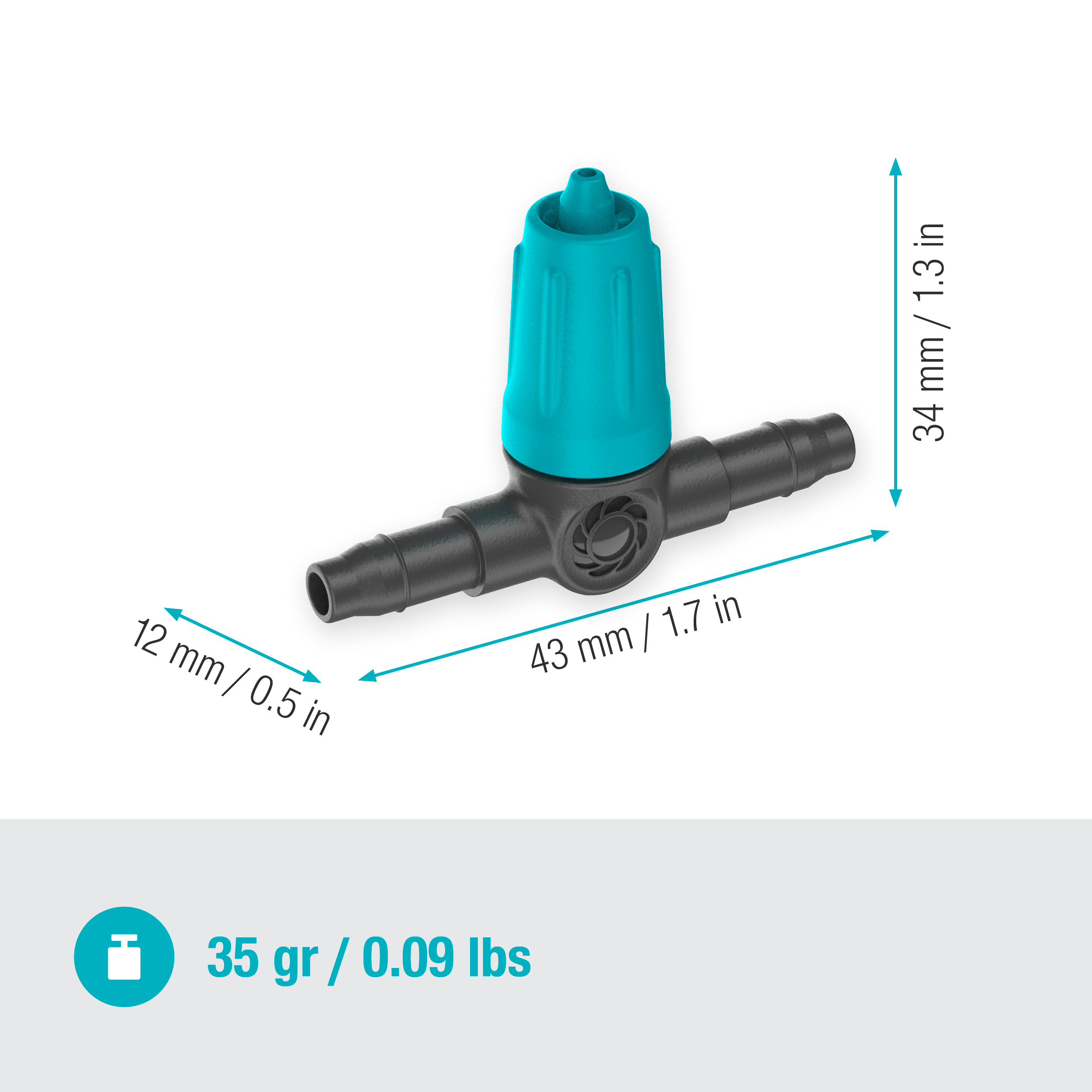 Gardena Micro-Drip-System Regulierbarer Reihentropfer 0-15 l/h Gardena Micro-Drip-System Regulierbarer Reihentropfer 0-15 l/h