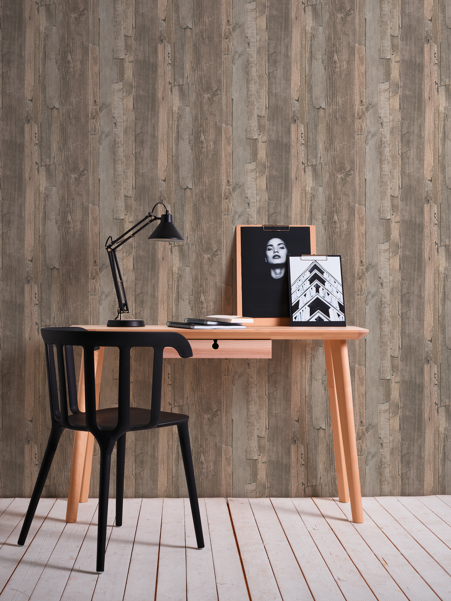 A.S. Création Vliestapete, holzoptik grau braun – vintage tapete im holzlatten design