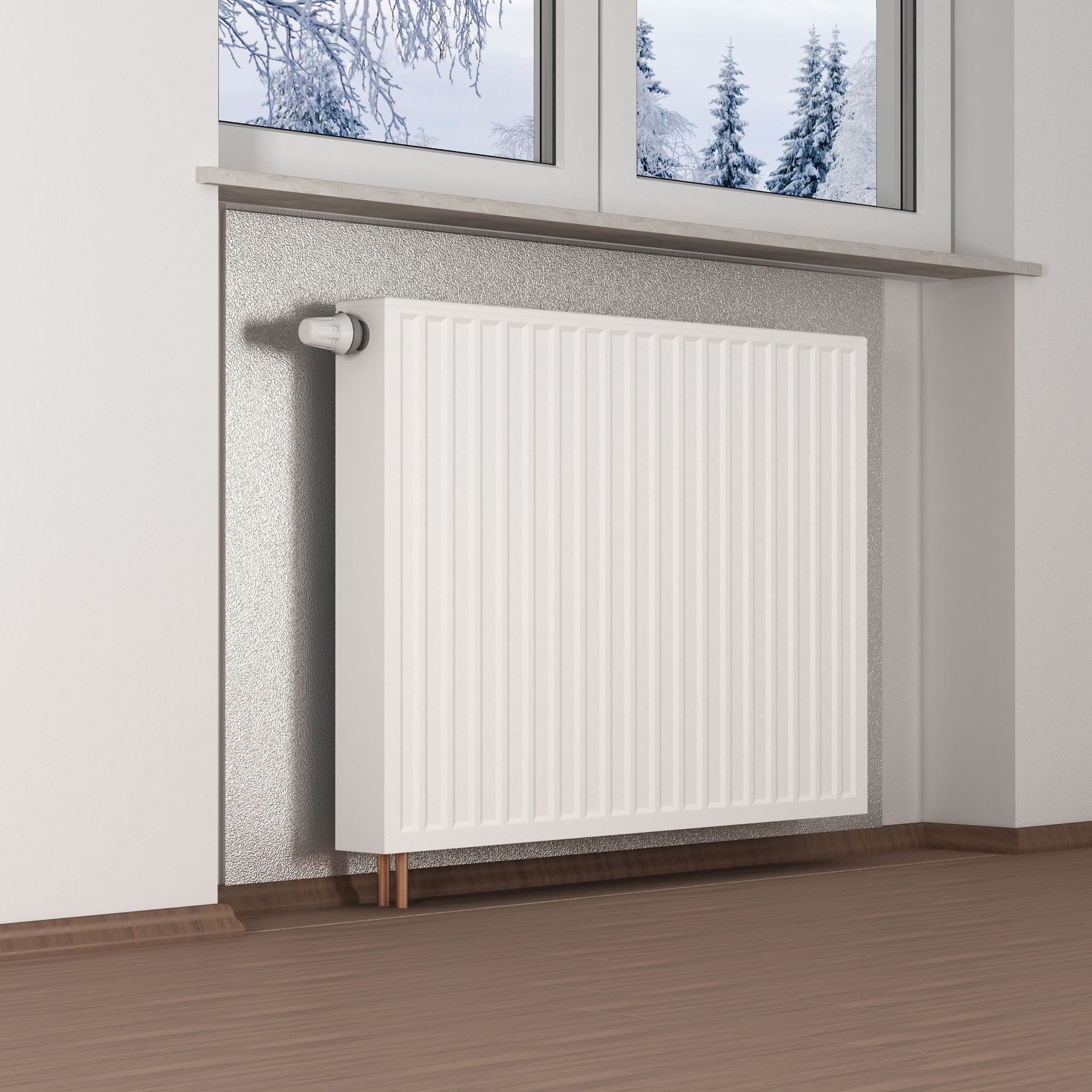 Climapor Dämmtapete Graphit alukaschiert, 5 m x 0,5 m x 4 mm Climapor Dämmtapete Graphit alukaschiert, 5 m x 0,5 m x 4 mm