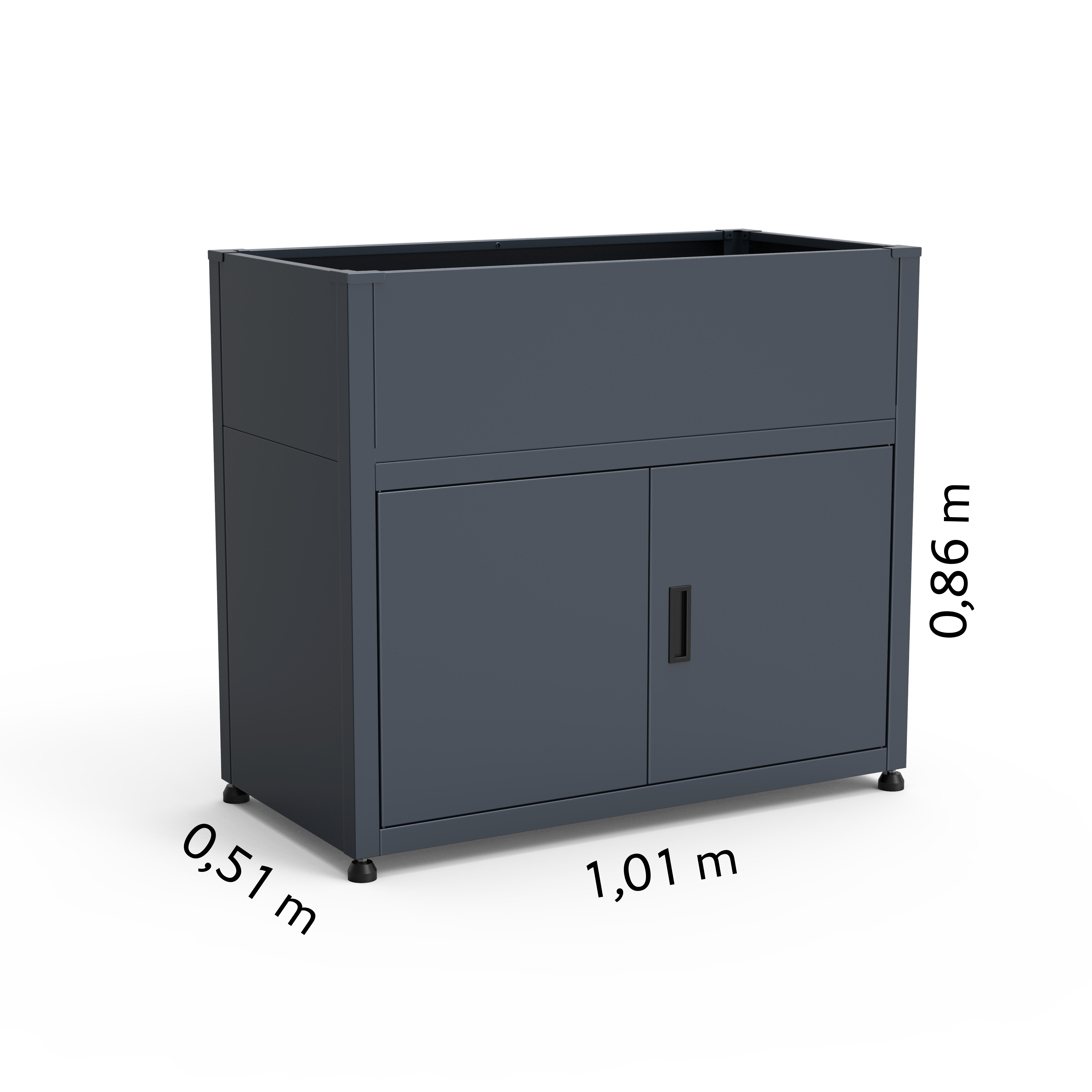 KGT Hochbeet UrbanGrow M-Space, anthrazit-grau