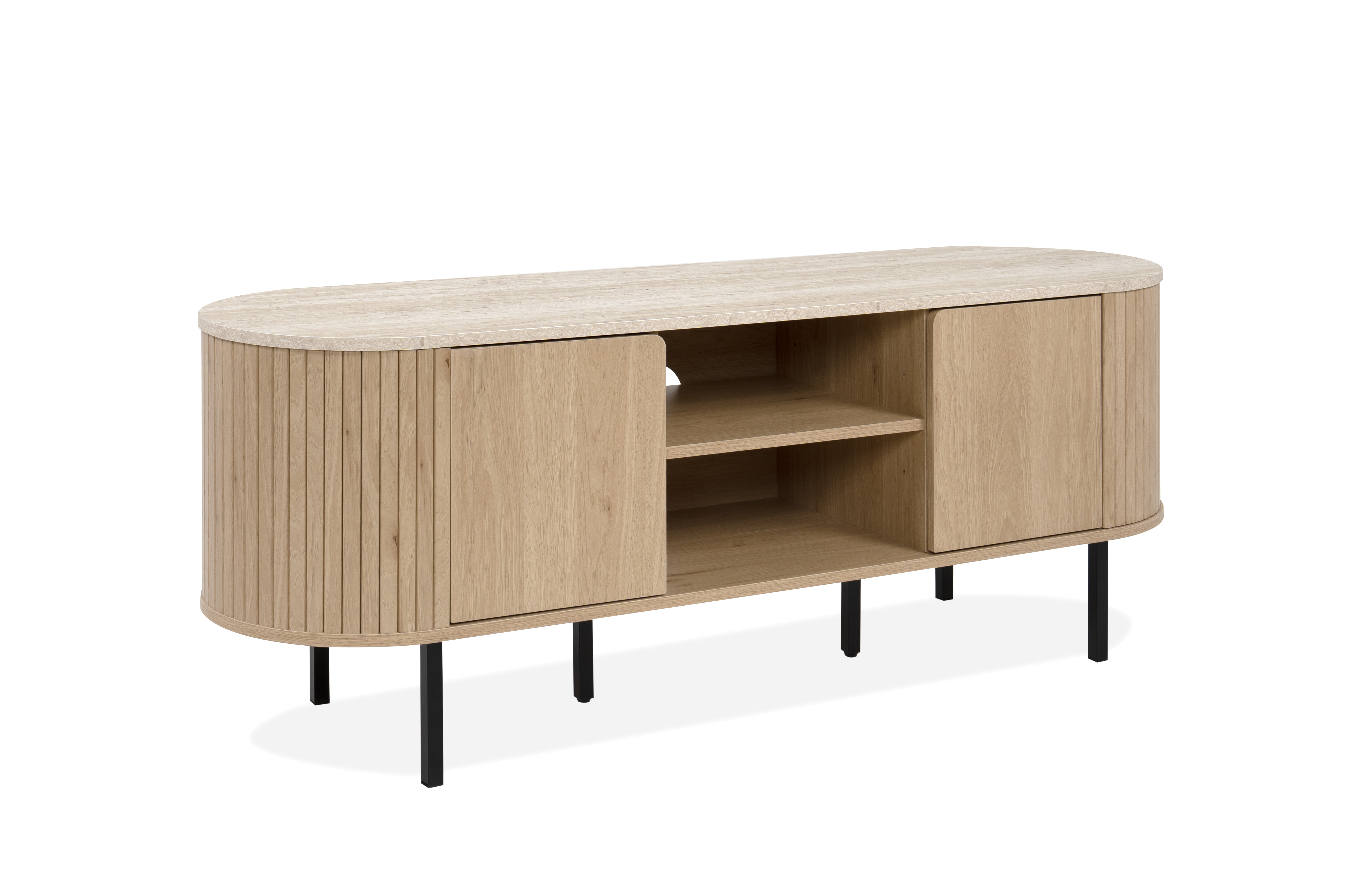 Finori TV-Board Fabia 56A, Dekor Travertin/Dekor Eiche