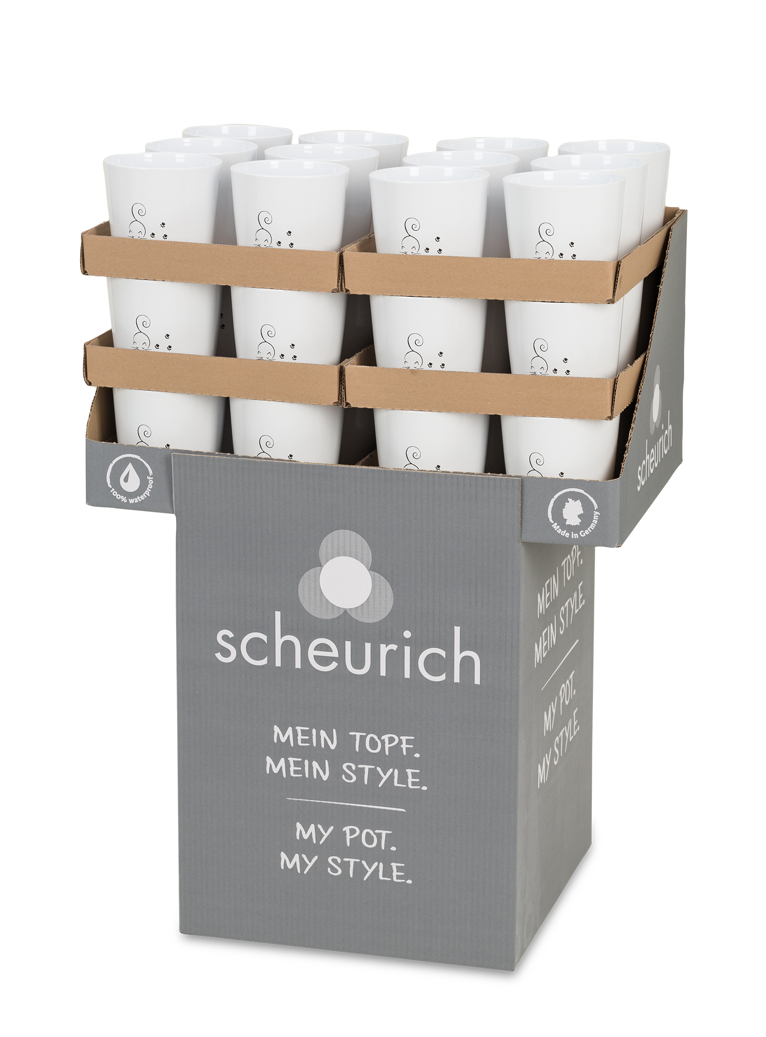 Scheurich Display Übertopf Cat Walk 870/13 VE36