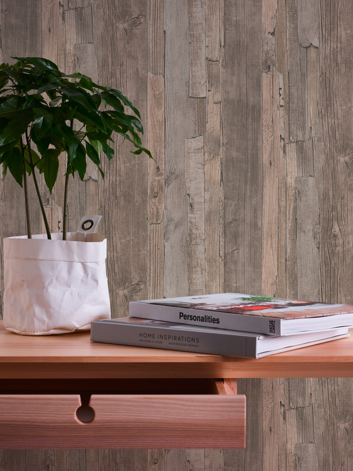 A.S. Création Vliestapete, holzoptik grau braun – vintage tapete im holzlatten design