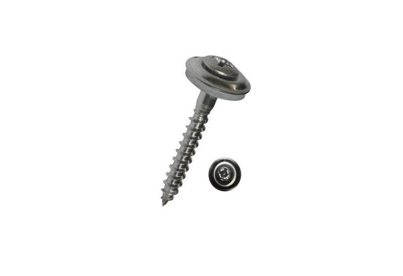 Palram V2A-Schrauben mit Dichtscheiben, 4.5 x 45 mm, 20 Stück