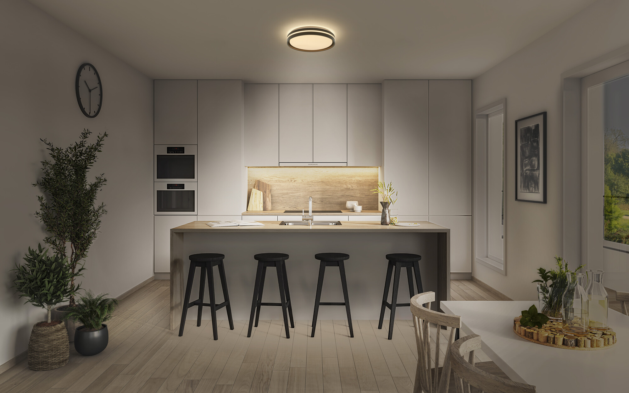 Osram Led Deckenleuchte "Orbis Noemi", 390 mm, 24W, 830, schwarz