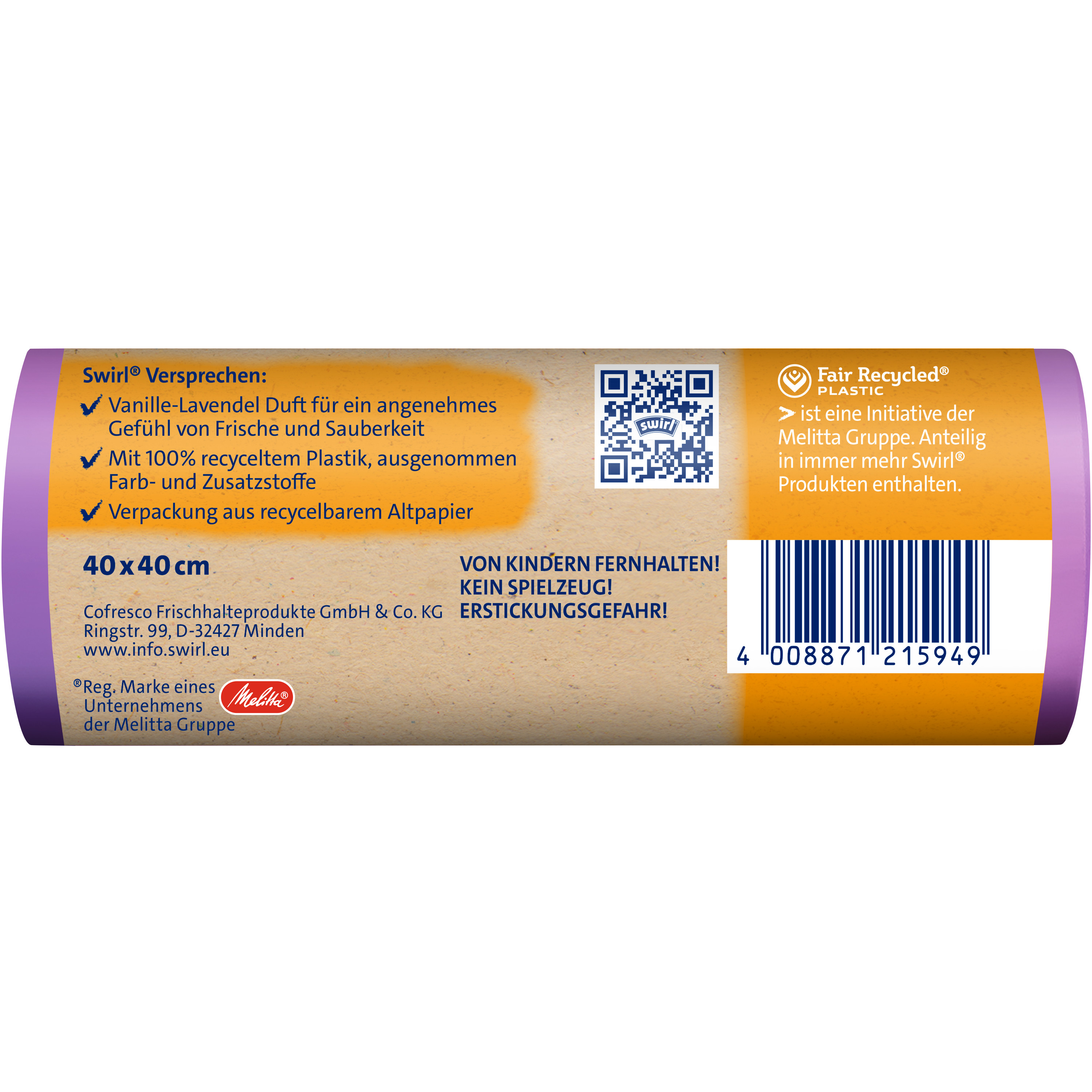 Swirl® Duft-Müllbeutel Vanille-Lavendel, 10 l Swirl® Duft-Müllbeutel Vanille-Lavendel, 10 l