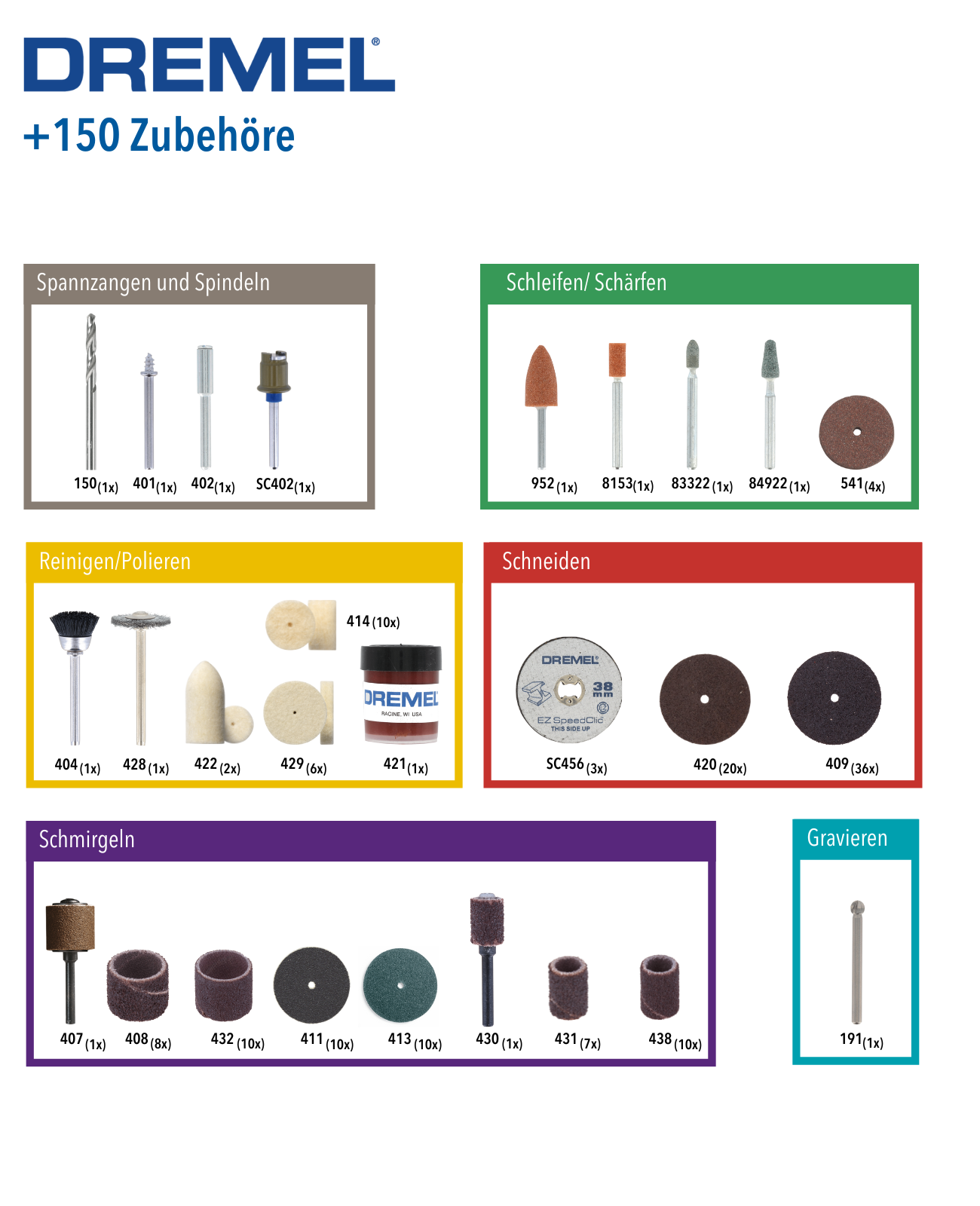 Dremel Mehrzweck-Zubehörset 150-tlg. Dremel Mehrzweck-Zubehörset 150-tlg.