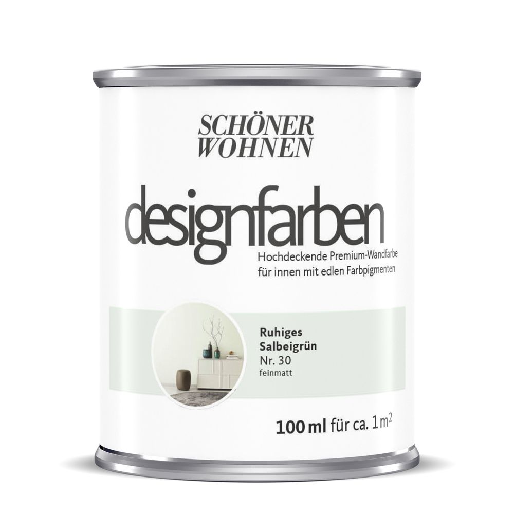 Schöner Wohnen Designfarbe, ruhiges salbeigrün, 100 ml