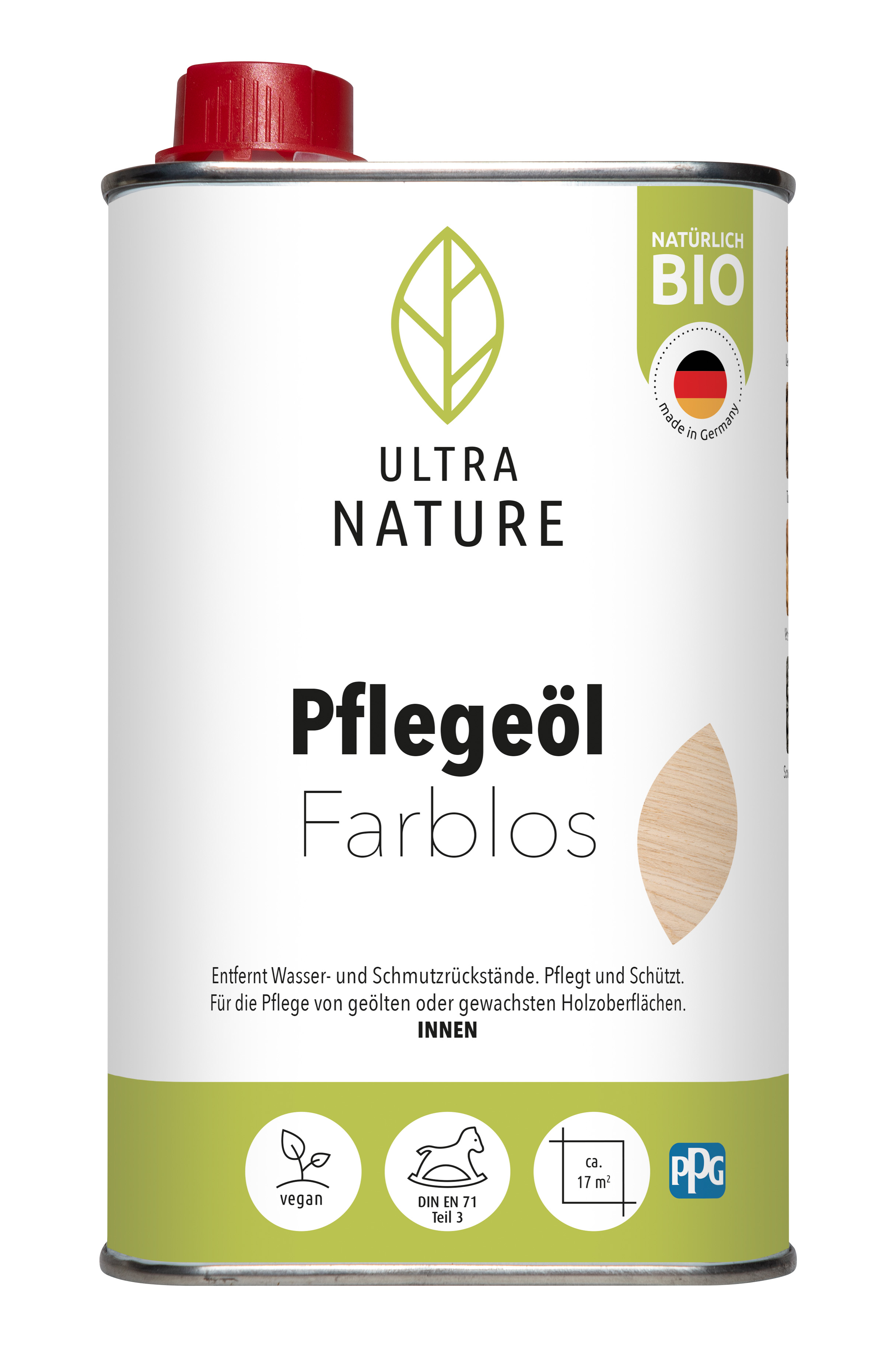 Ultra Nature Pflegeöl Farblos, 0,5 l Ultra Nature Pflegeöl Farblos, 0,5 l
