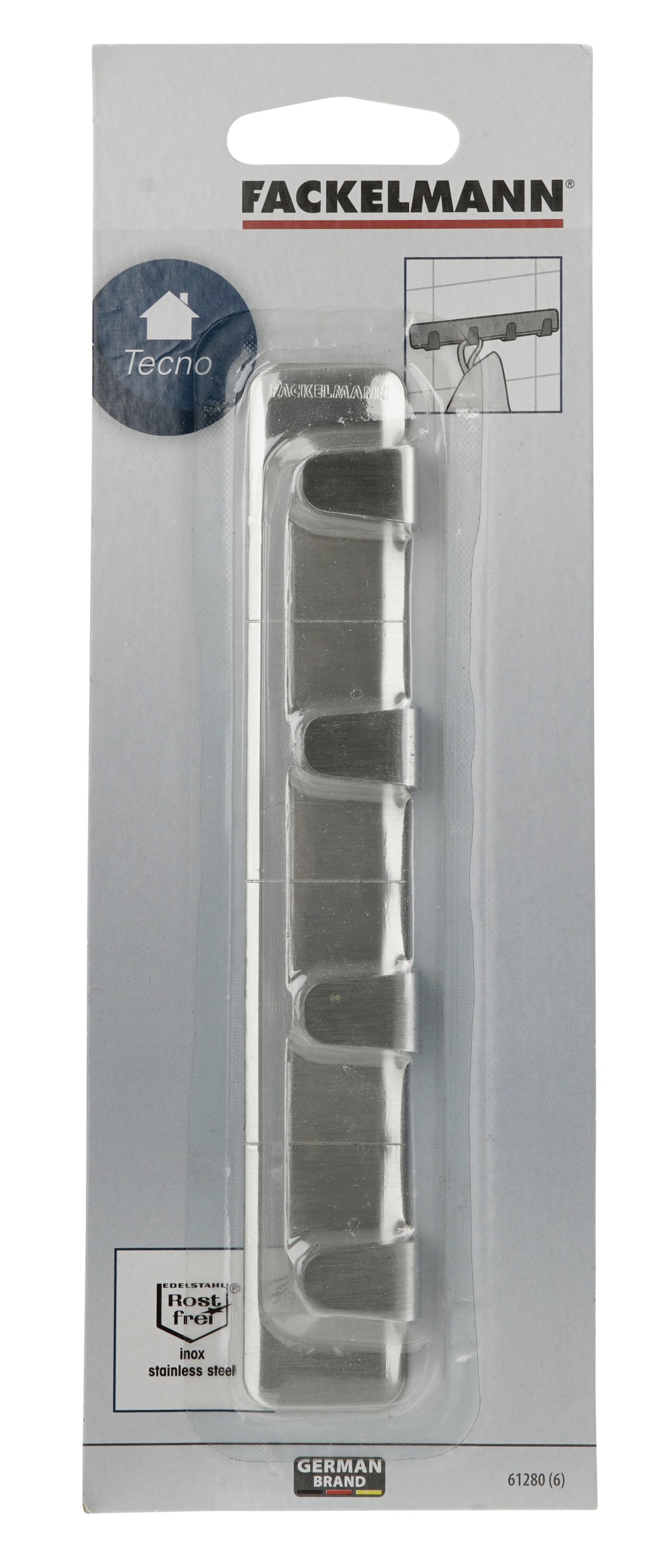 628647_02 FACKELMANN  KLEBEHAKENLEISTE TECNO 4-FACH