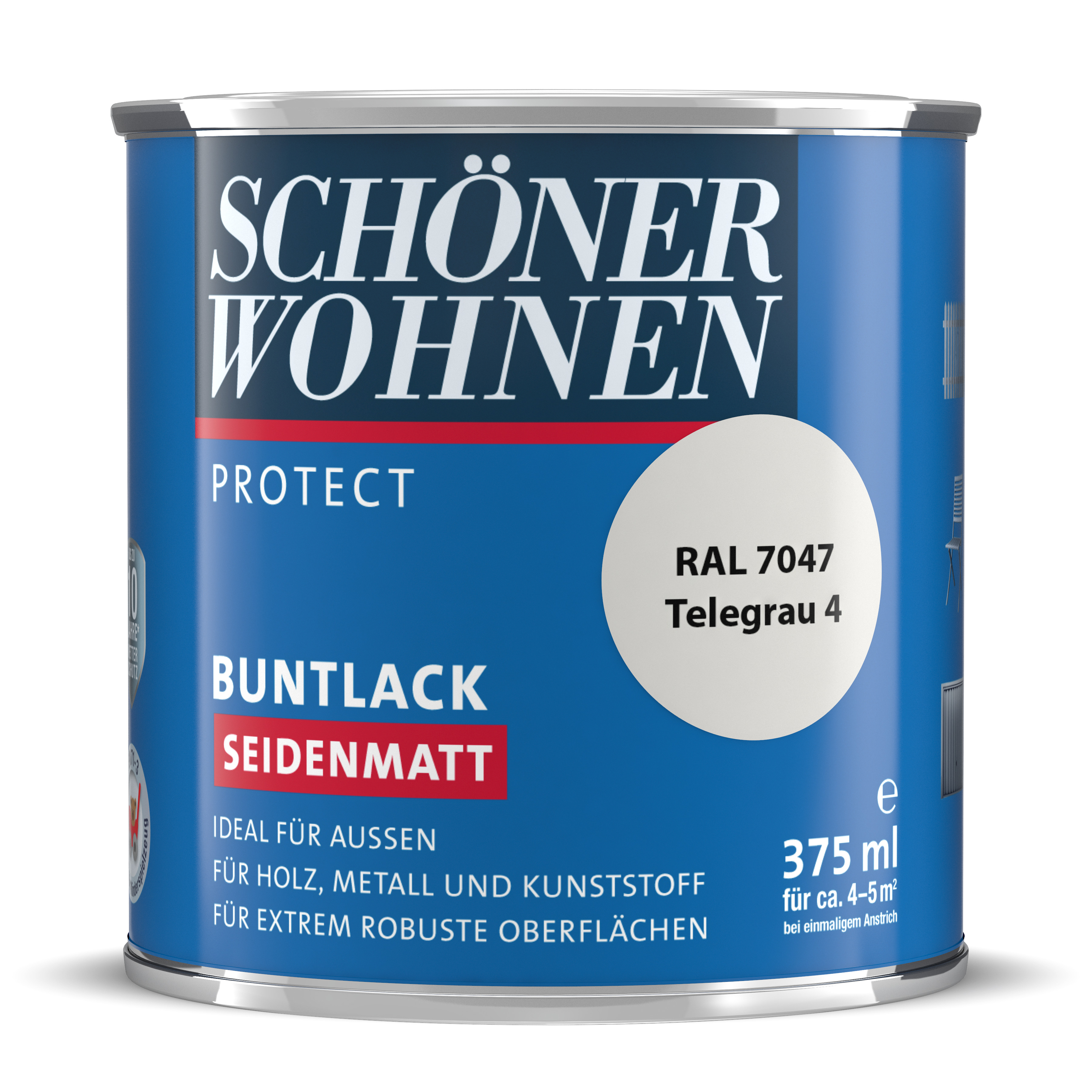 SW_2435-0375-7047 Schöner Wohnen Protect Buntlack, seidenmatt, telegrau 4