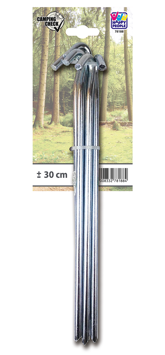 Happy Zeltpflock dreikant, 30 cm, 8 mm, 5 St. Happy Zeltpflock dreikant, 30 cm, 8 mm, 5 St.