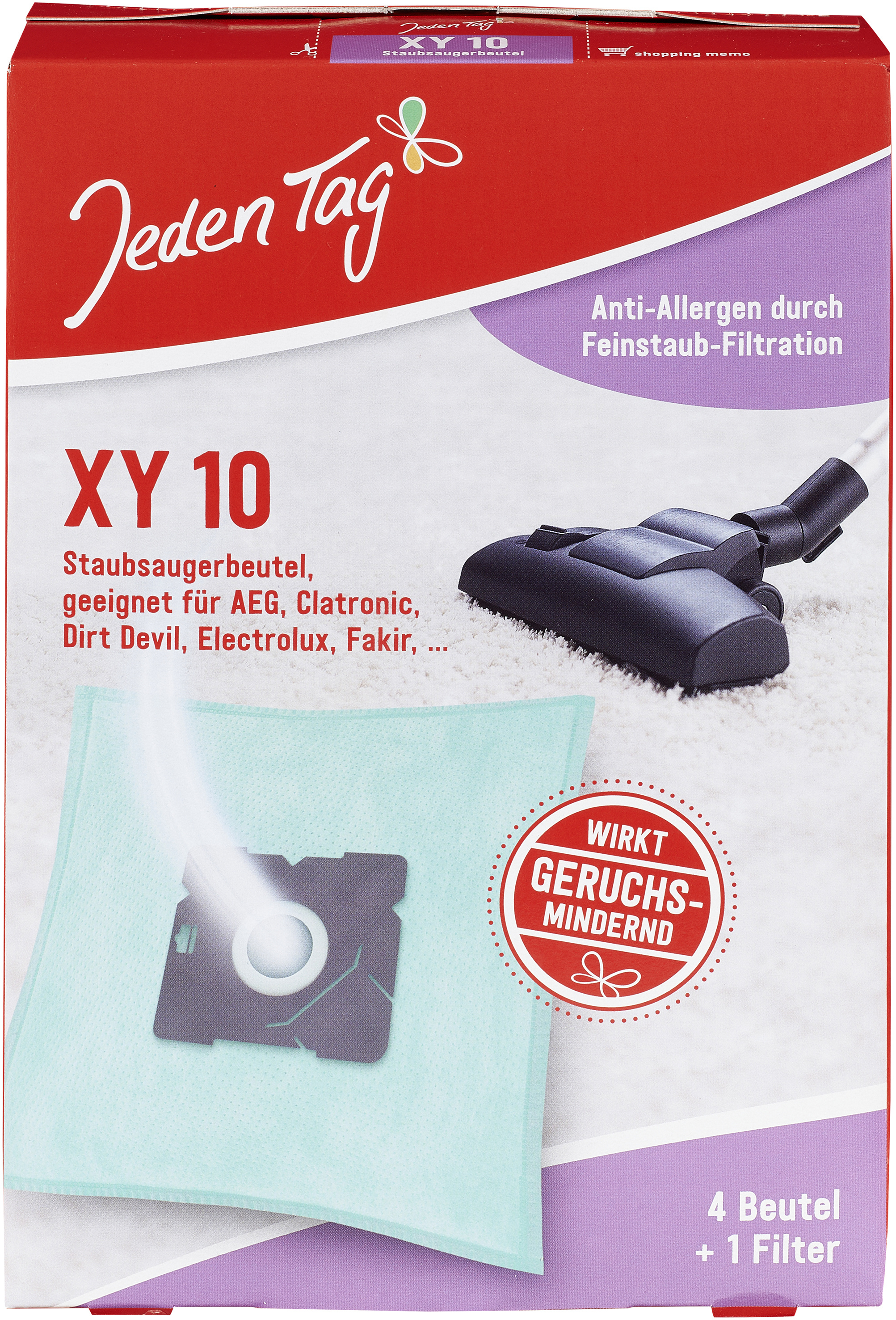 Jeden Tag Staubsaugerbeutel XY 10