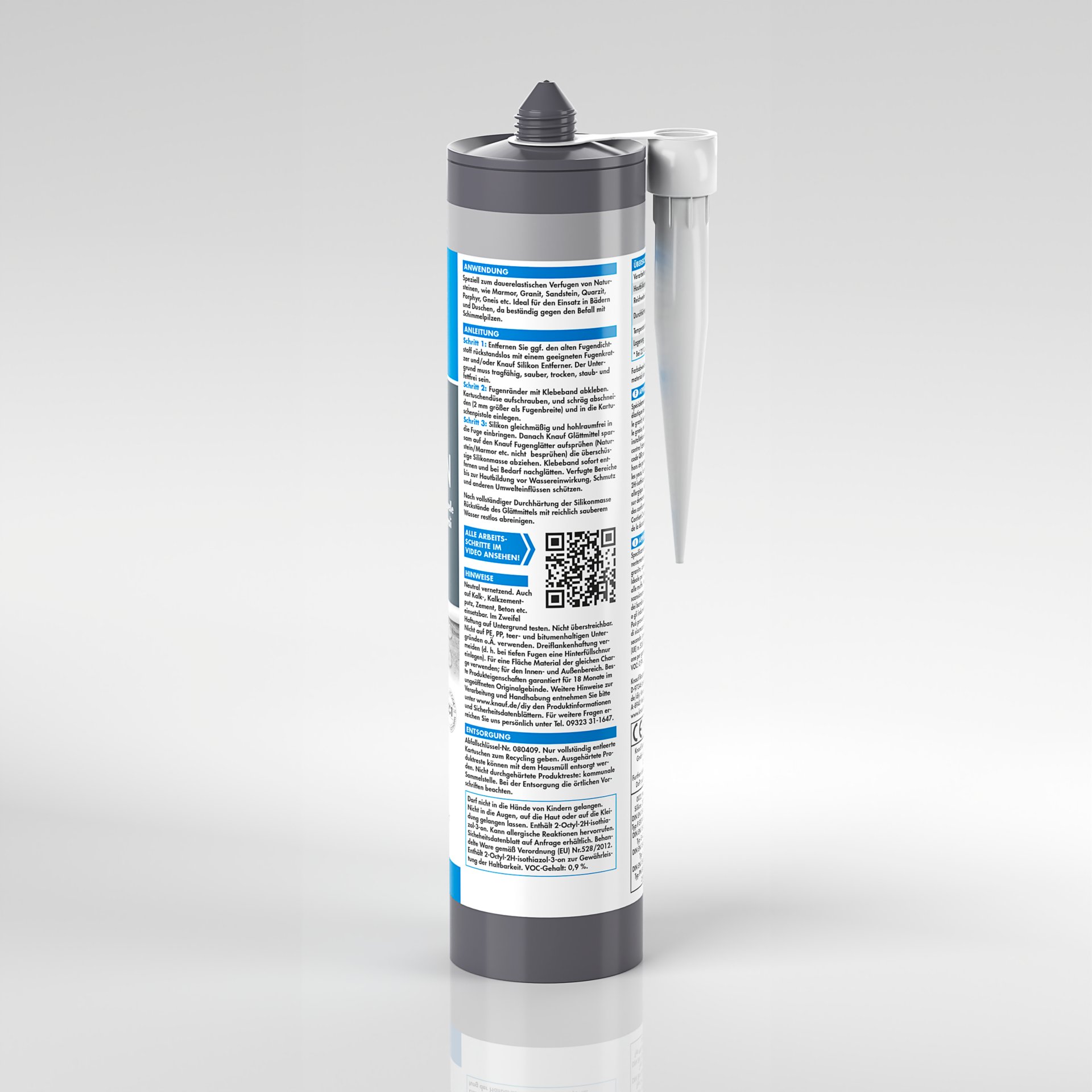 Knauf naturstein silikon, zementgrau, 300 ml Knauf naturstein silikon, zementgrau, 300 ml