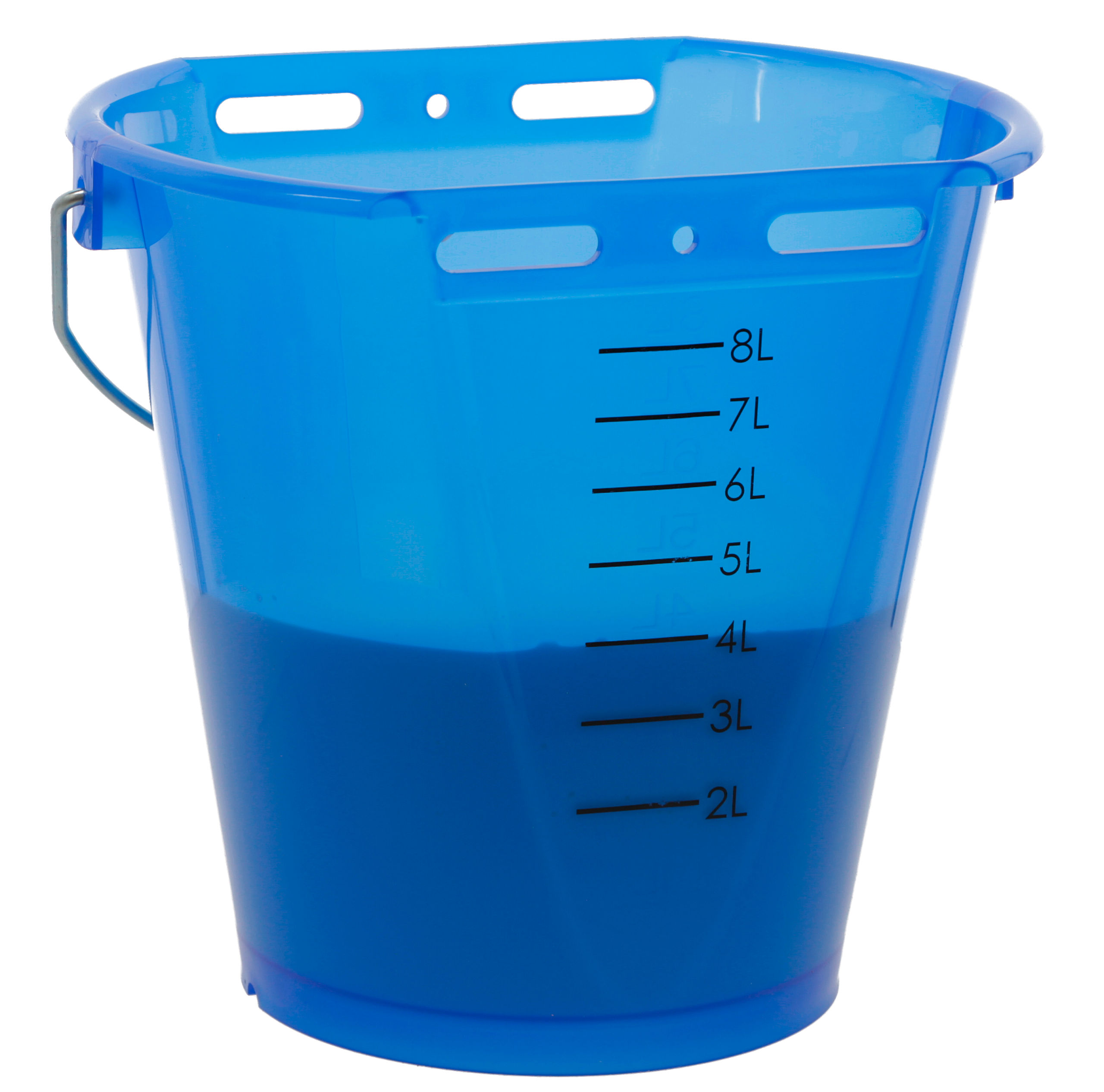 Kerbl Tränkeeimer blau transparent ohne Zubehör, mit Skala