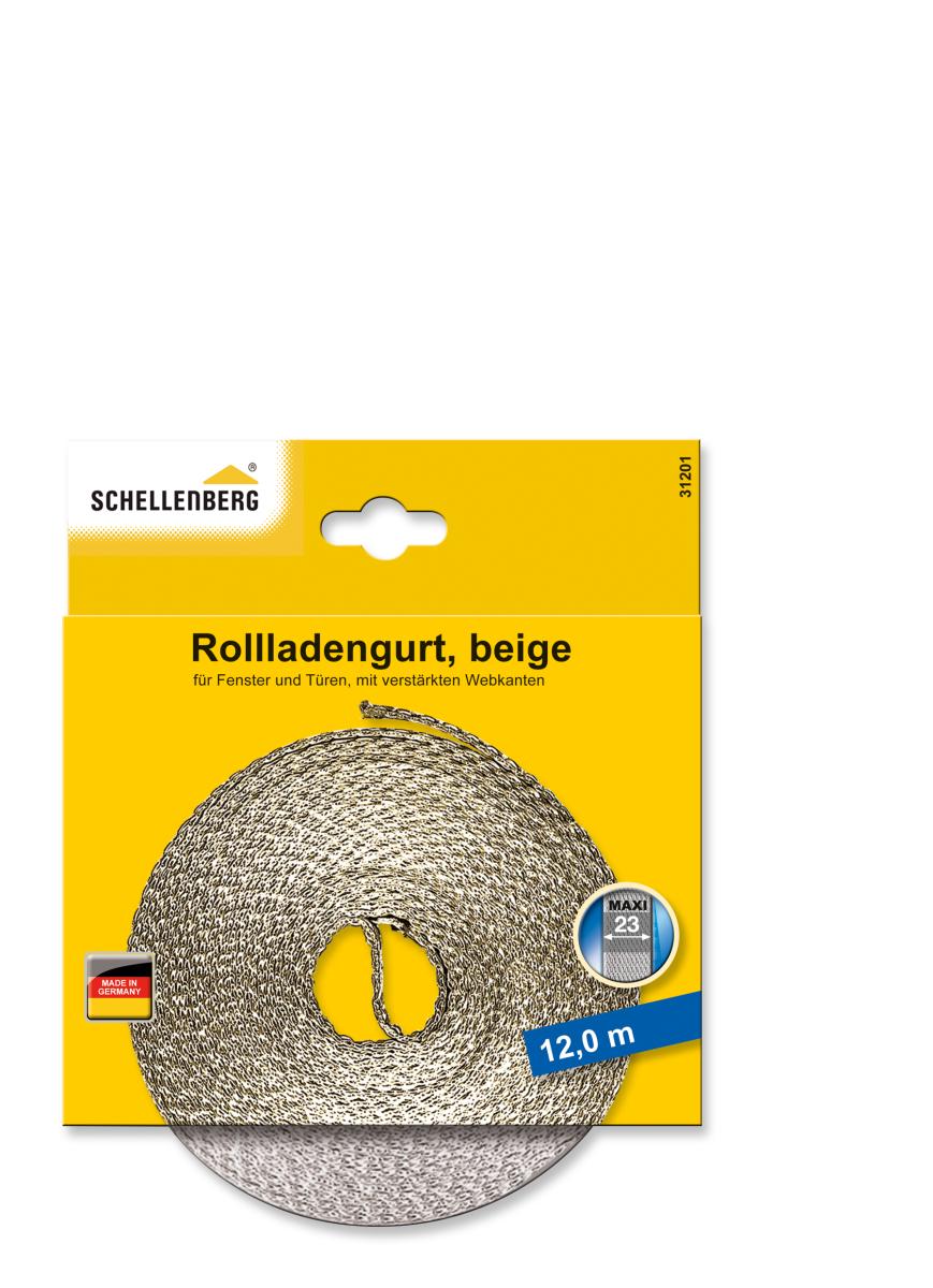 Schellenberg Rolladengurt, beige, 23mm/12m