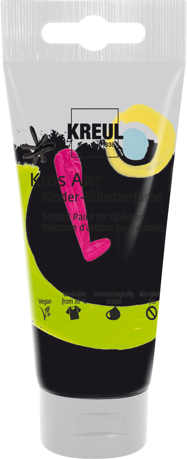 Kreul Kids Art Kinder-Künstlerfarbe Schwarz, 75 ml